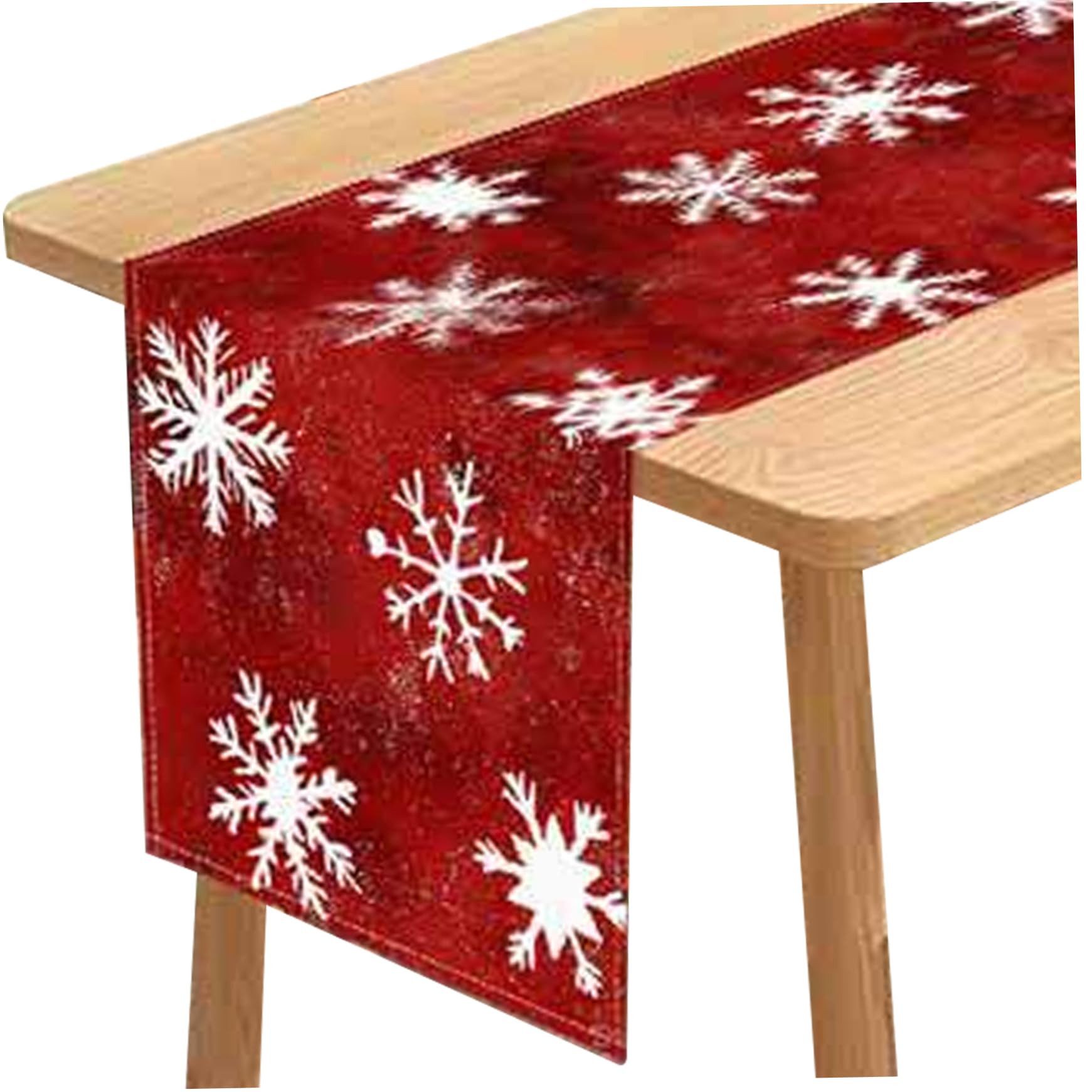 FOUORTUNATE-BEE Tischläufer Roter Tischläufer mit Schneeflocken – Weihnacht günstig online kaufen