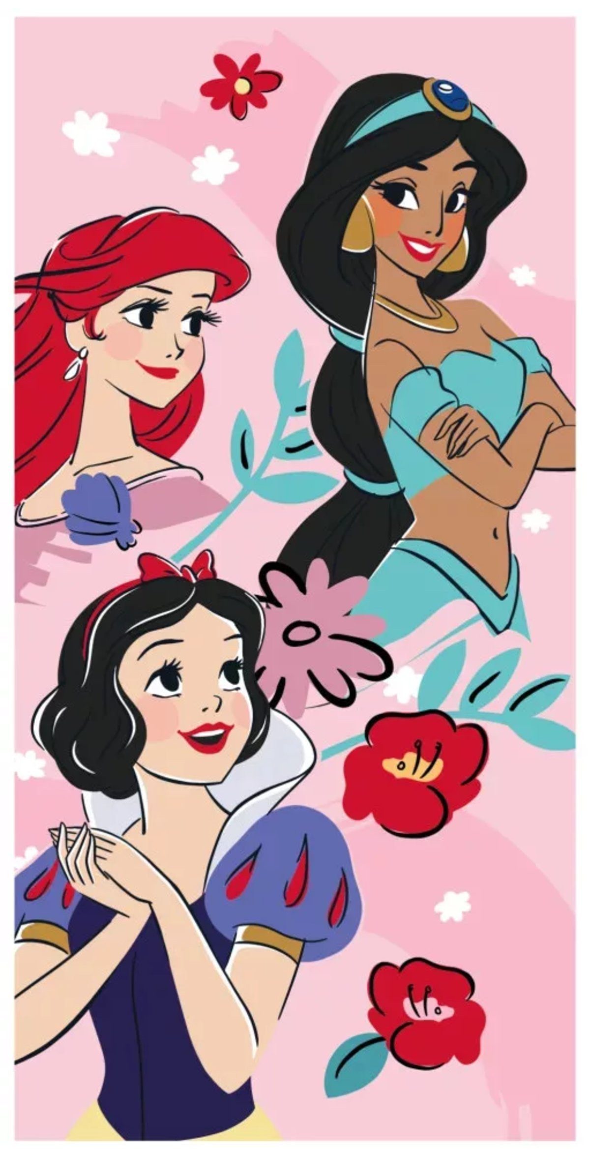 Disney Badetücher Disney Princesses Badetuch, Strandtuch 70x140 cm (Fast Dry), Polyester (1-St)