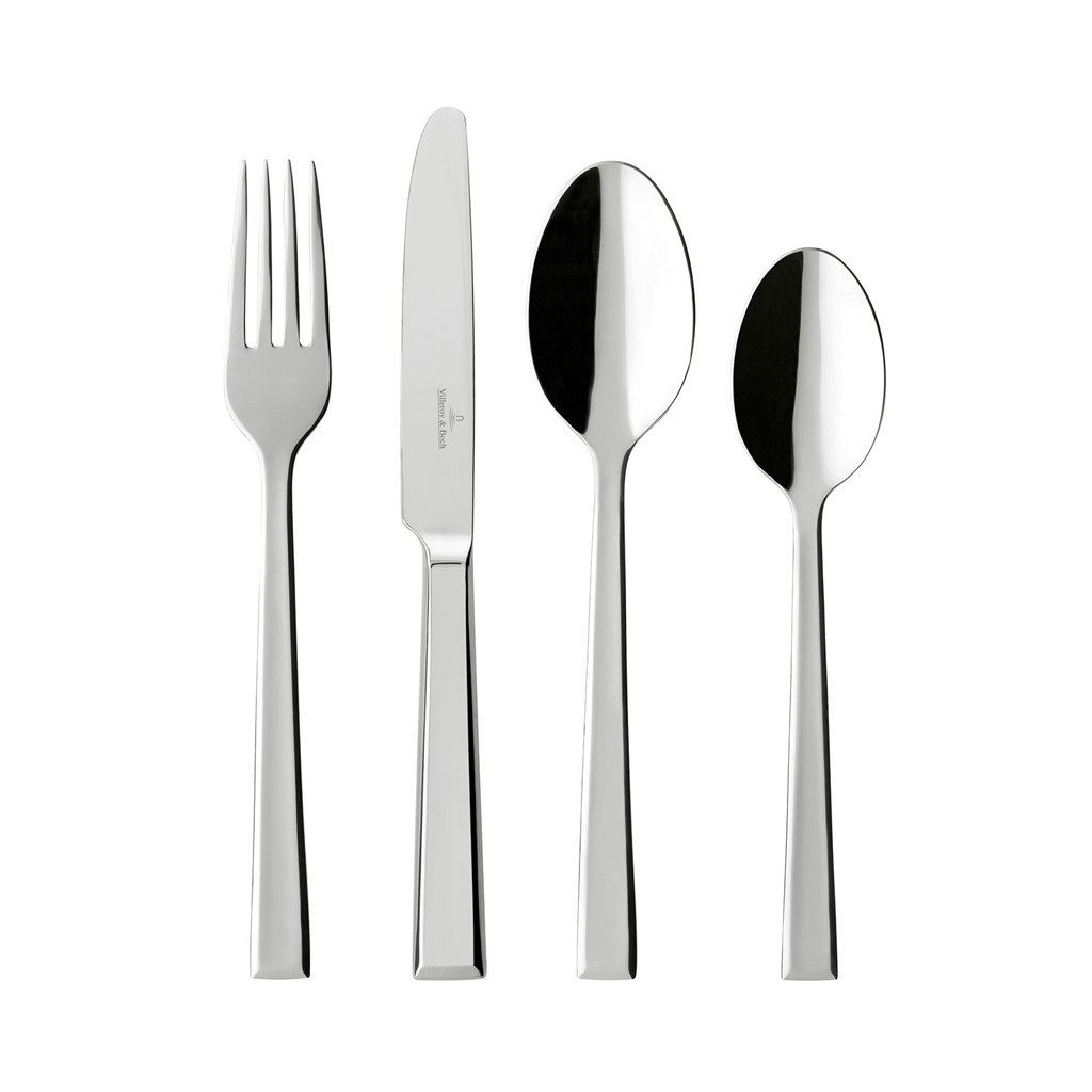 Villeroy & Boch Besteck-Set Victor Tafelbesteck 24tlg. 44x28x5cm (24-tlg), 6 Personen, Edelstahl, Edelstahl, 24 Stck, spülmaschinenfest