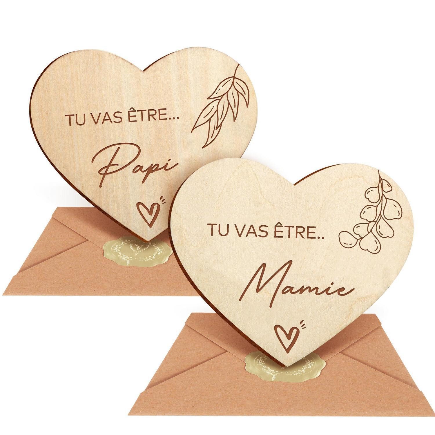 LuxusKollektion Geschenkbox Geschenkset Papi/Mamie für Schwangerschaftsankündigung