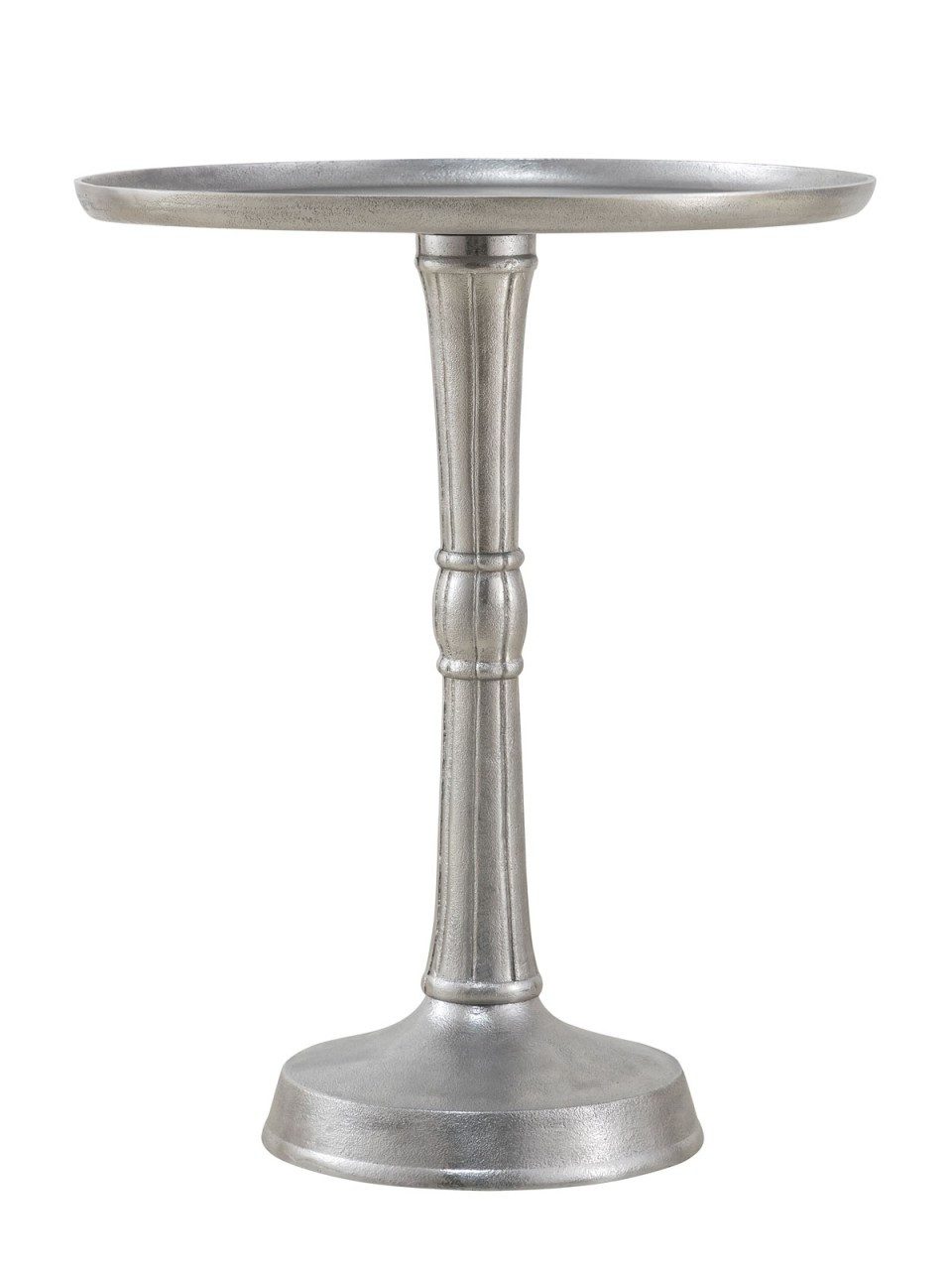 tinkaro Beistelltisch MARTINE Aluminium Couchtisch Silber (1-St)