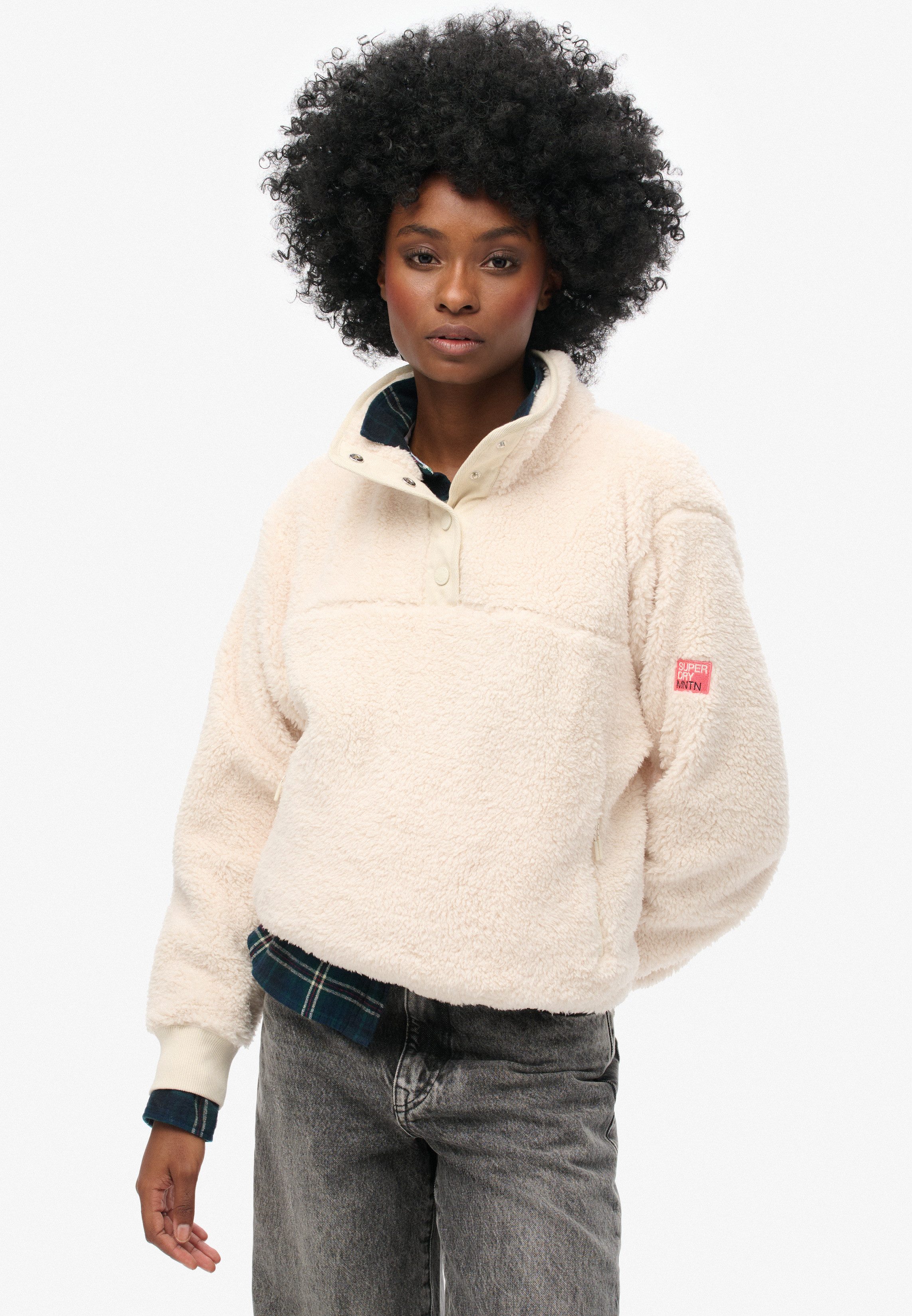 Superdry Fleecepullover SUPER SOFT HENLEY günstig online kaufen