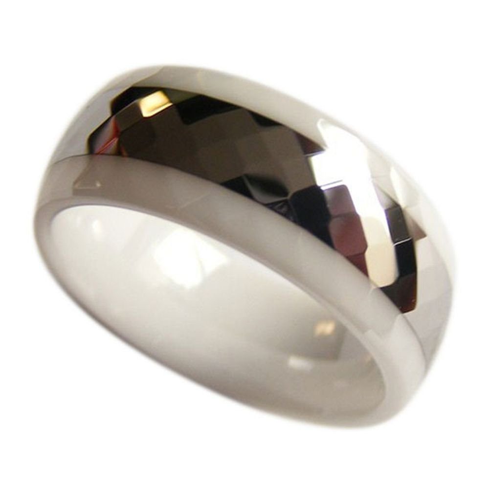 Vivance Partnerring "YIN YANG" Facettierter weißer günstig online kaufen