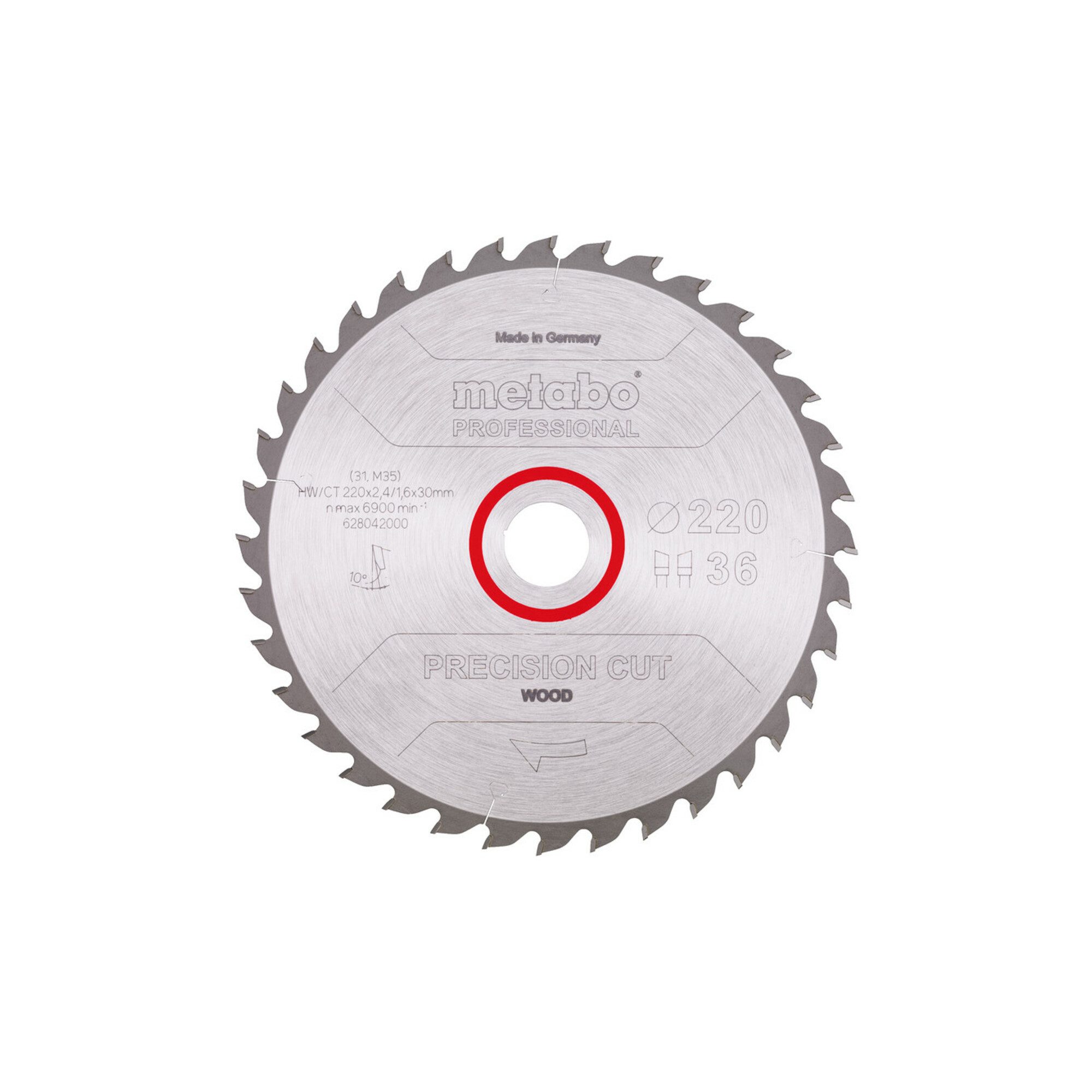 metabo Kreissägeblatt Metabo Sägeblatt "precision cut wood - professional", 220x2,4/1,6x30