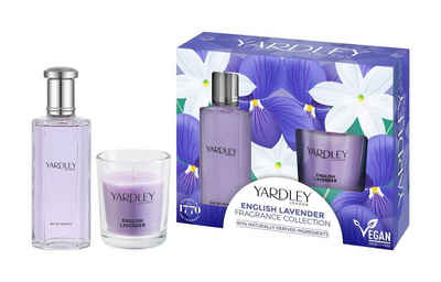 Yardley Eau de Toilette Set Lavendel + Kerze 50 ml, 2-tlg., Eau de Toilette 50ml
