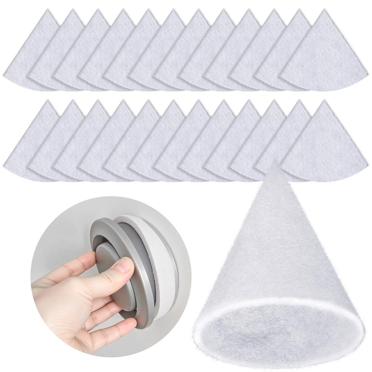 Novzep Filtereinsatz 30x Konische Filtereinsätze DN 125 – G4 Filtervlies Ersatzfilter (30 St)