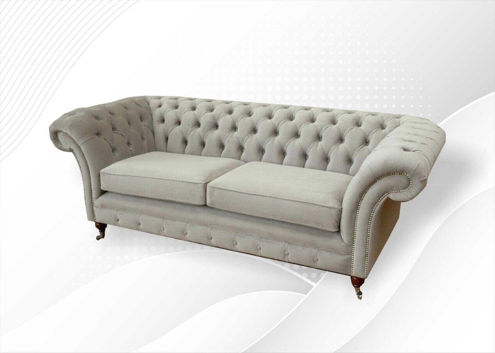 3 Couch Chesterfield-Sofa, Sitzer cm JVmoebel Design Sofa 225 Chesterfield