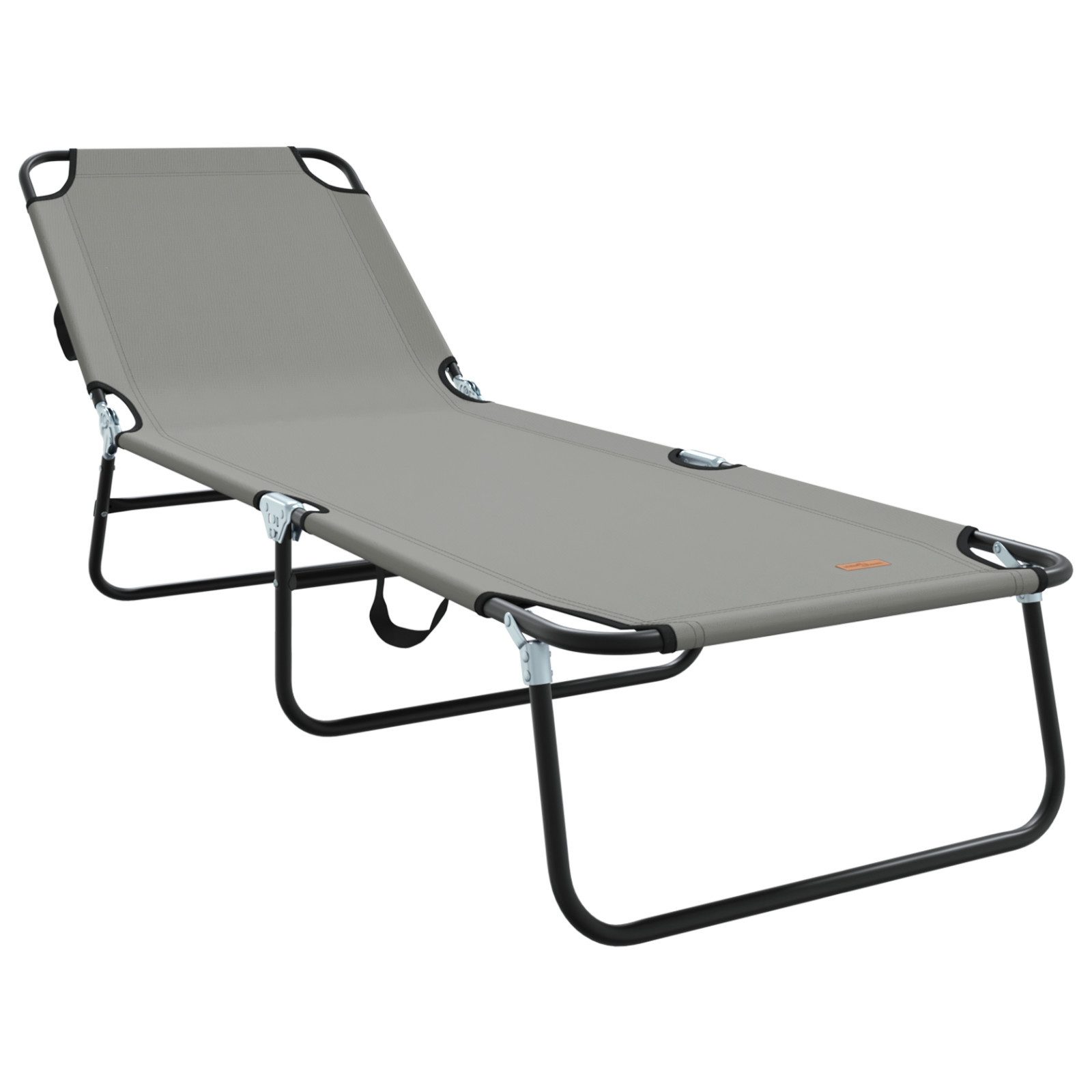 vidaXL Gartenliege Klappliege Tragbar Grau 600D günstig online kaufen