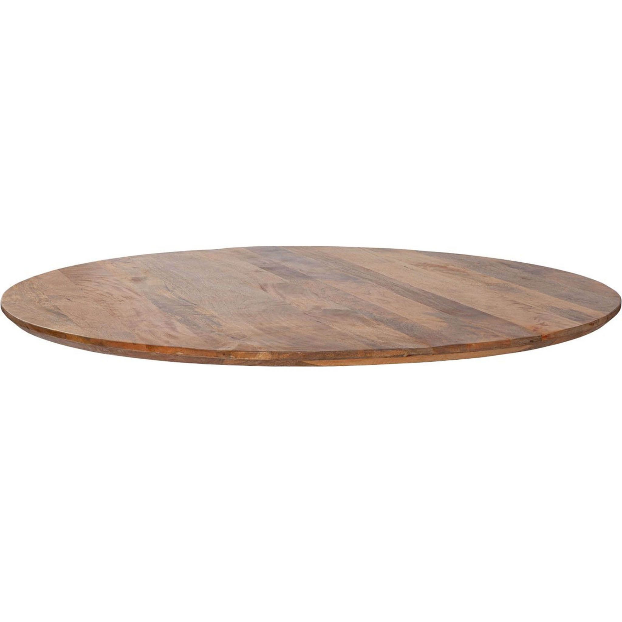 bene living Esstisch Avola - rund 110 cm - Mangoholz - Gestell Kreuz-Form (Indoor-Möbelset, 1-St), hochwertiges Massivholz - stabiles Metallgestell