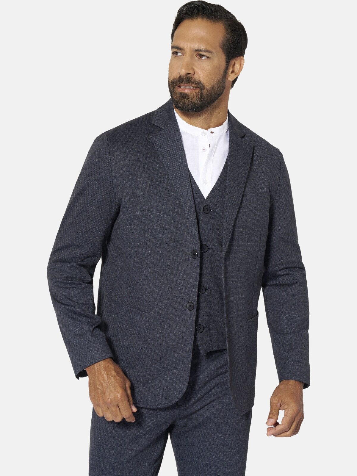 Jan Vanderstorm Jerseysakko EMPSON mit seitlichen Taschen