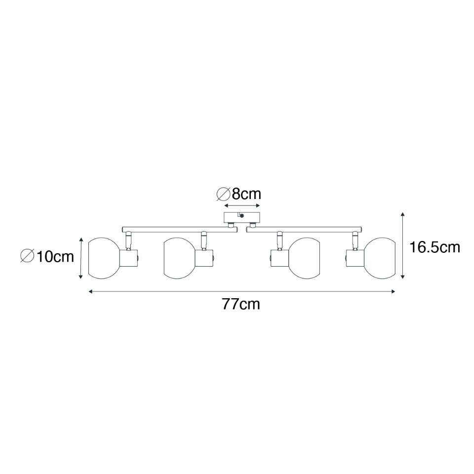 Qazqa LED Aufbaustrahler Vidro, ohne Leuchtmittel, Warmweiß, QAZQA Aufbau­spot, e14, Rosa, Stahl, Art Deco