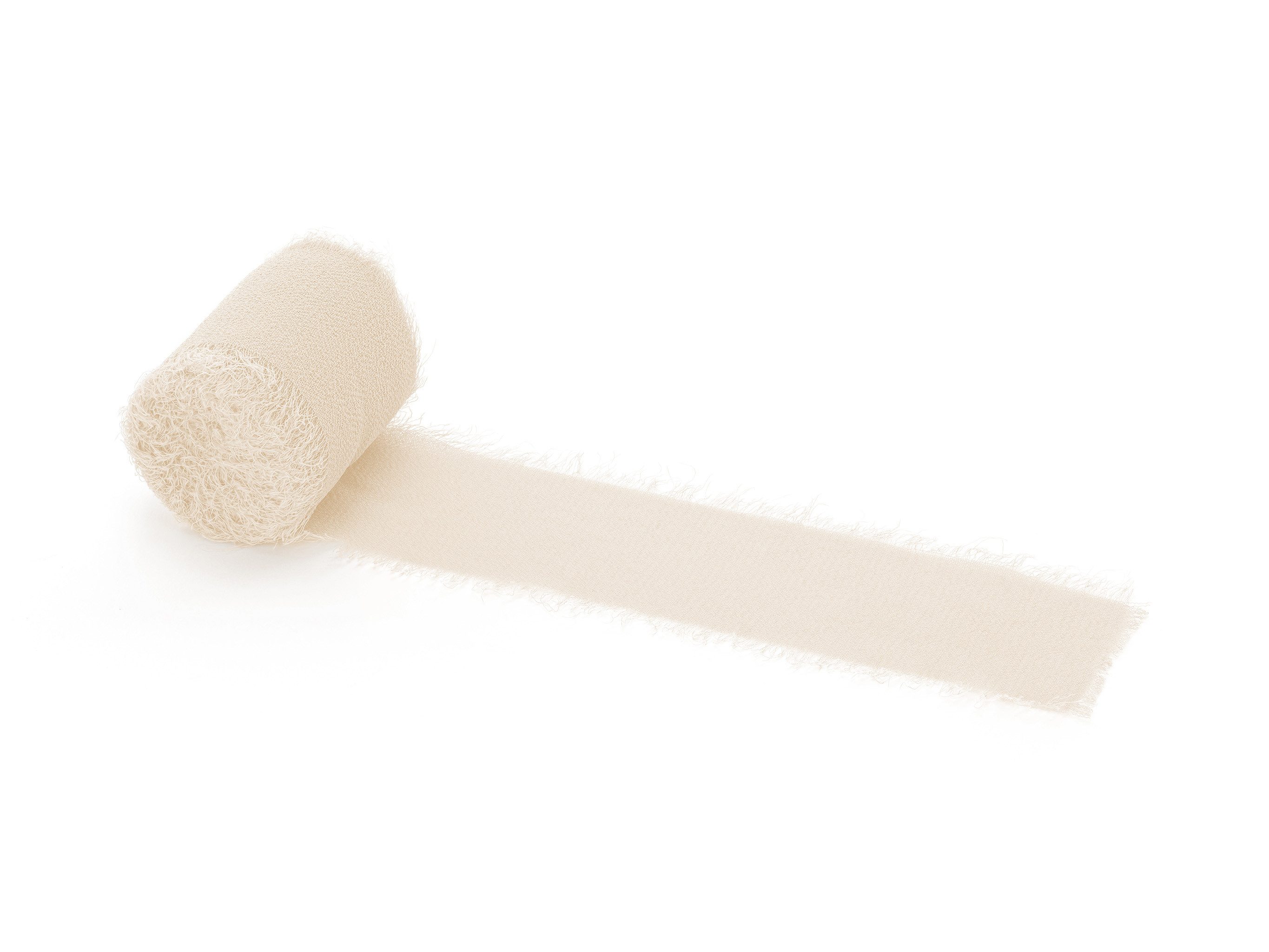 partydeco Bastelband, Chiffonband 4cm x 5m Beige 3er Set