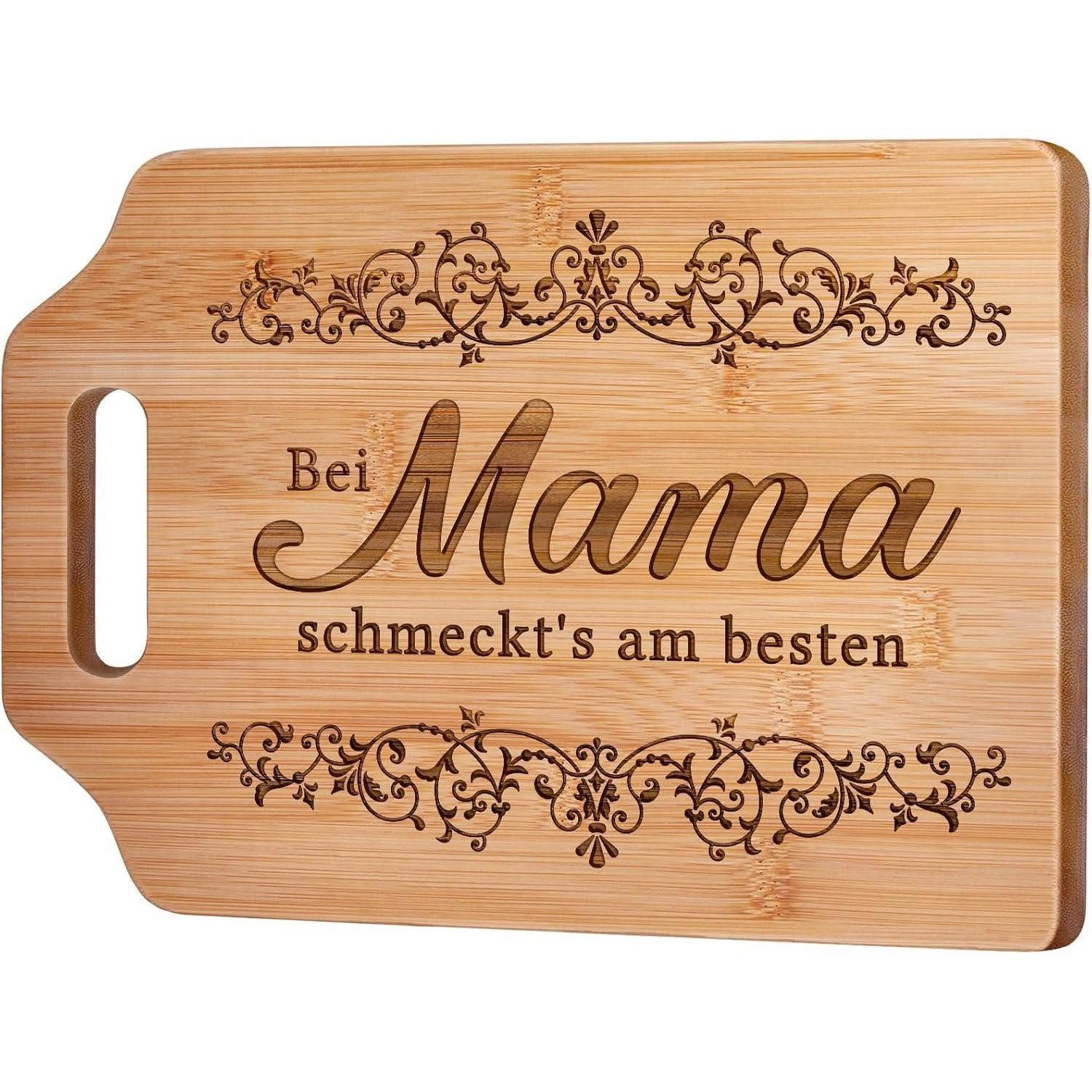 Giftasy Schneidebrett Graviertes Bambus