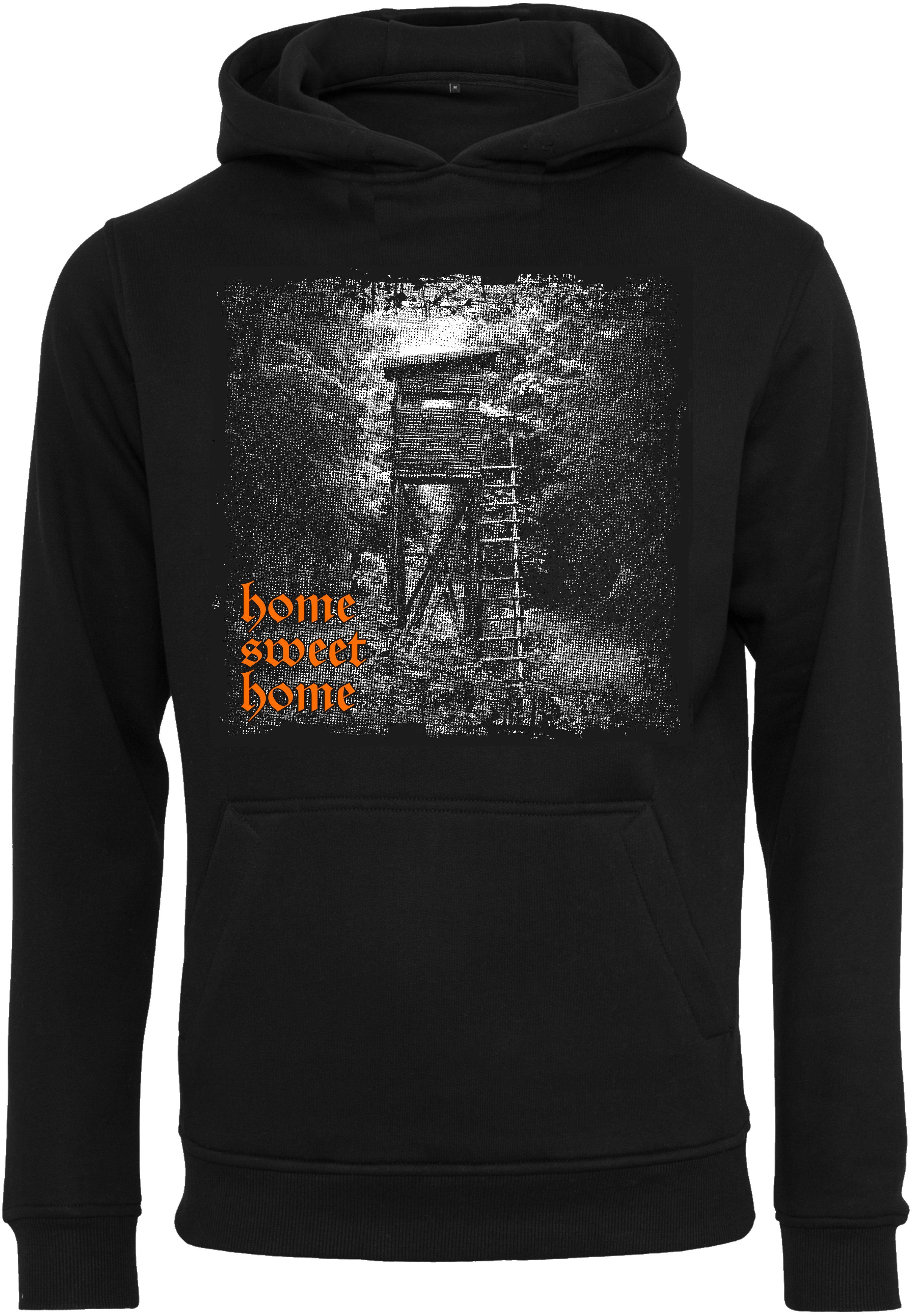 Baddery Kapuzenpullover Jäger Hoodie - Home Sweet Home - Geschenk für Jäger, hochwertiger Siebdruck, auch Übergrößen