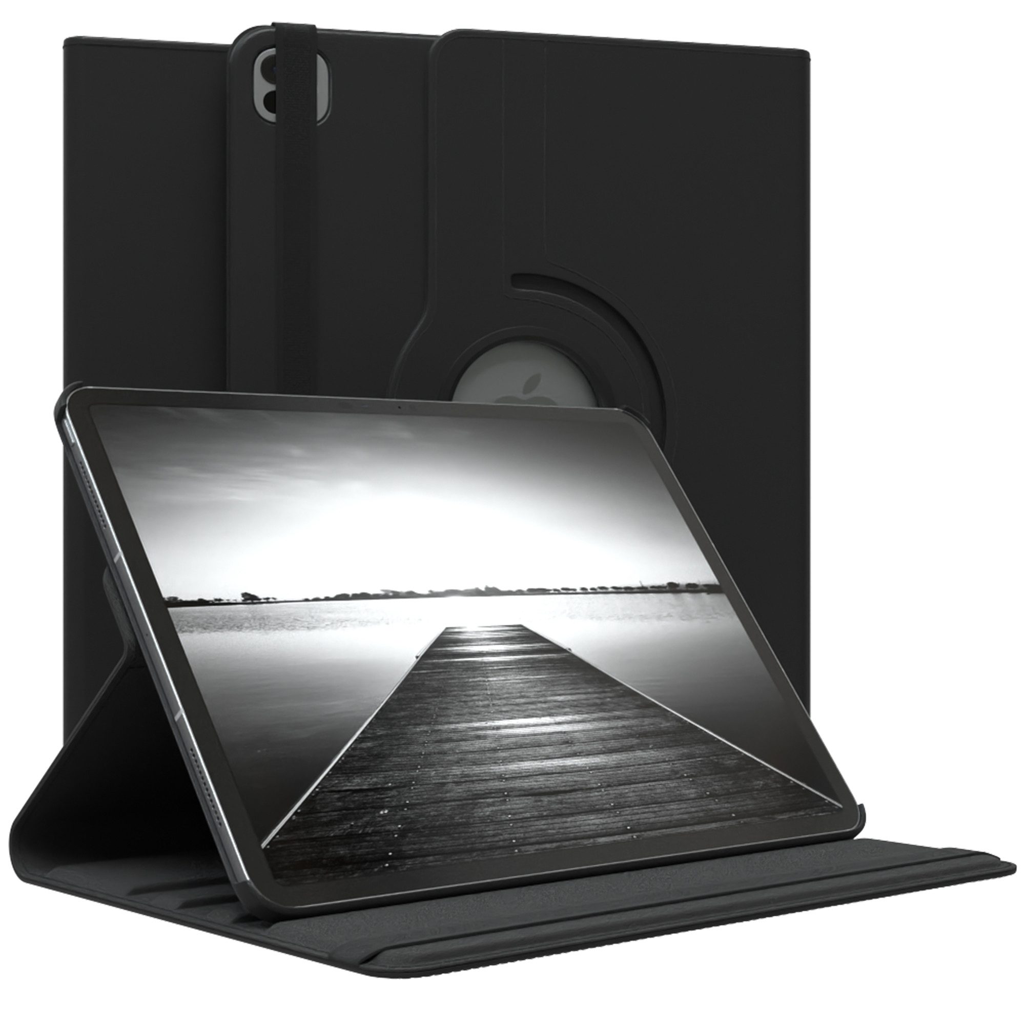 EAZY CASE Tablet-Hülle Rotation Case für Apple iPad Pro 13 Rotationcase, Hülle 360° drehbar mit Standfunktion Etui Anti-Kratz Tasche Schwarz