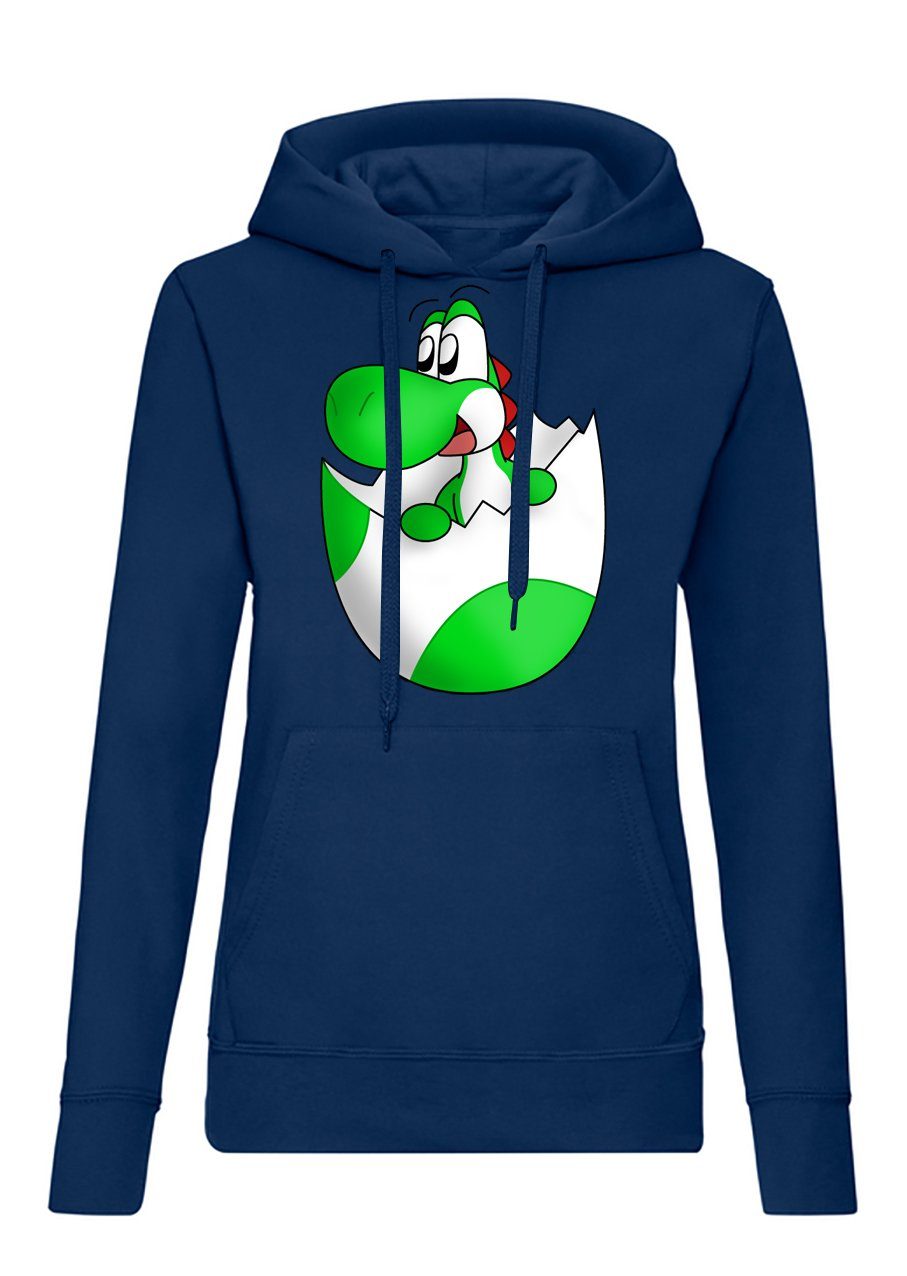Hoodie Damen Baby Yoshi Ei Mario Super Retro Konsole Gaming