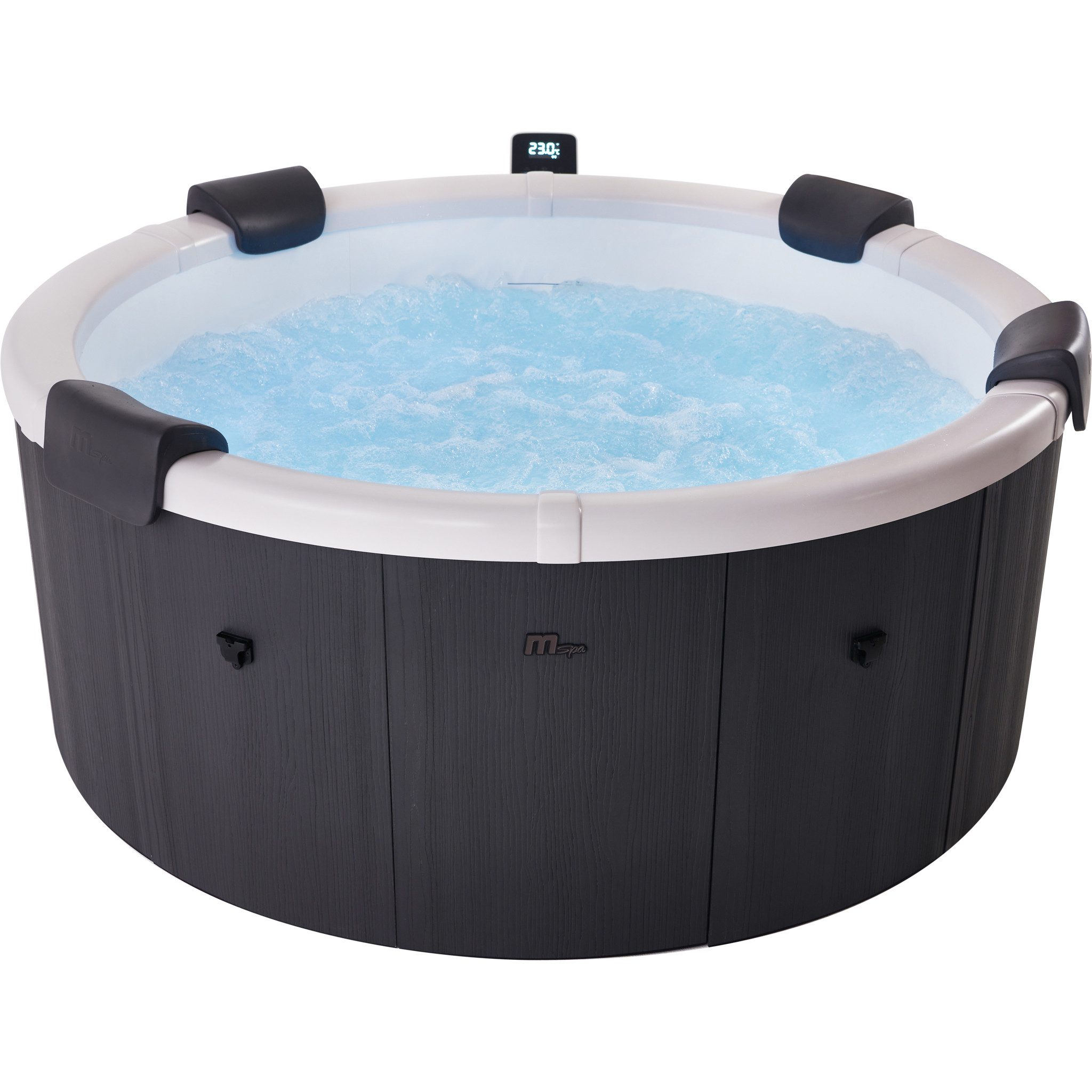 mSpa Whirlpool Frame Denver F-DE066W, 6 Personen, App-Steuerung, (Whirlpool Outdoor 6 Personen, Luxus Garten Pool, Whirlpool aufblasbar, Whirlpool mit Schnellheizsystem, Whirlpool Outdoor winterfest), Whirlpool für 6 Personen, Whirlpool winterfest, Whirlpool mit App