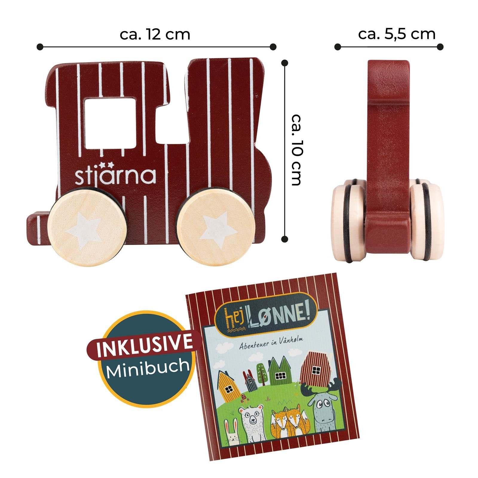 Hej Lønne Greifspielzeug Greifling Baby Spielzeug, Spielzeug aus Holz zum Greifen, Schieben und Spielen