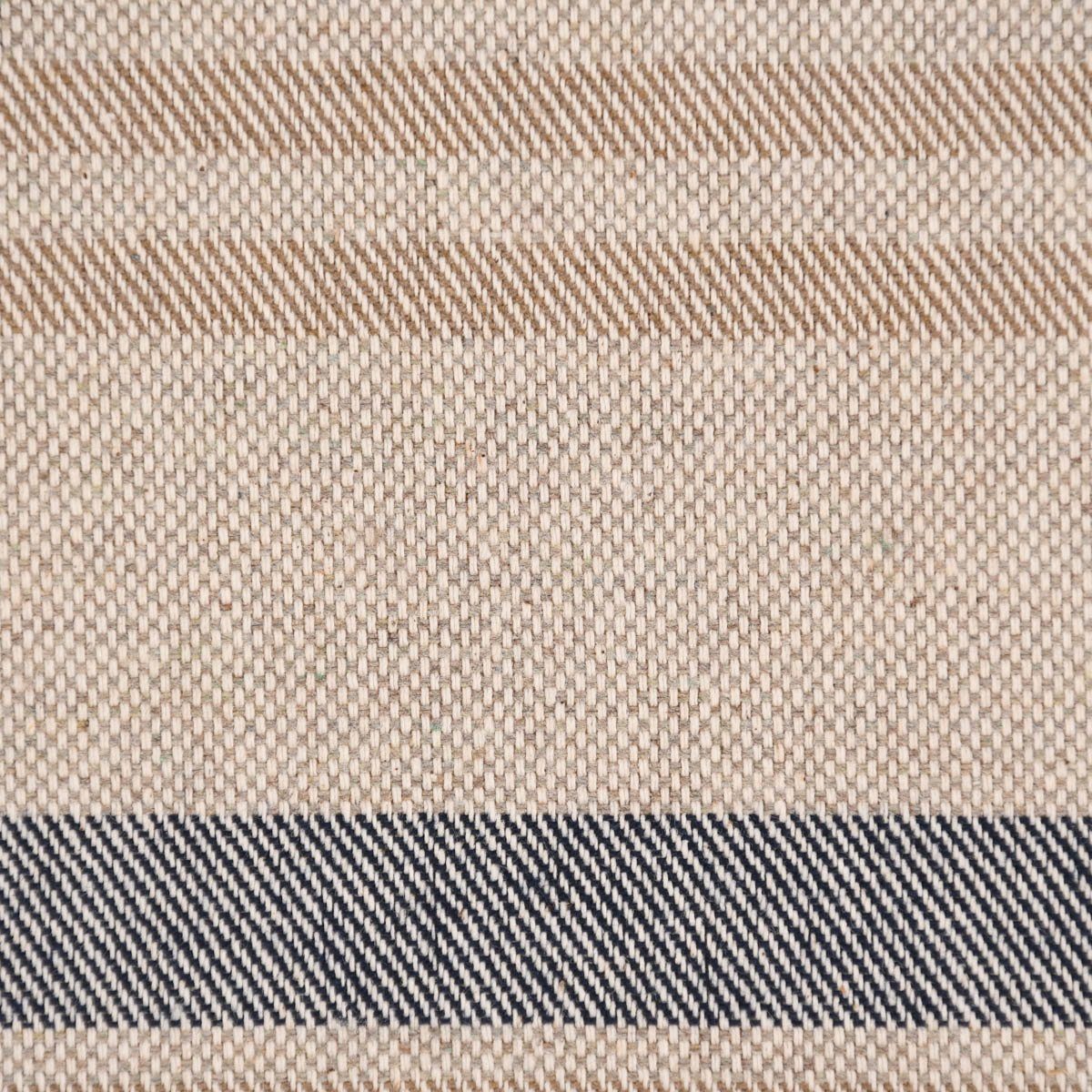 handmade, SCHÖNER Germany, Medium Smokband Riviera natur Vorhang SCHÖNER Streifen blickdicht, Kunstfaser, Stripe in blau LEBEN., Vorhang vorgewaschen St), LEBEN. (1 245cm, made