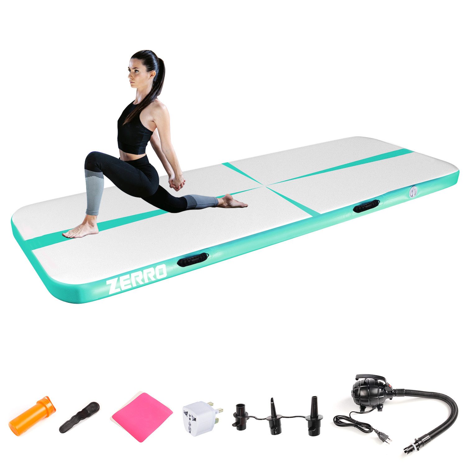 CCLIFE Turnmatte Turnmatte Tumbling Airtrack 3m Turnmatte mit Elektrischer Luftpumpe