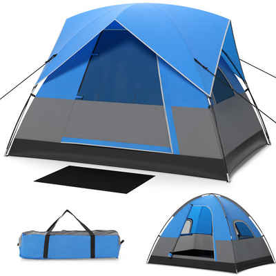 COSTWAY Kuppelzelt, Personen: 3, Camping Zelt mit abnehmbarem Regenschutz