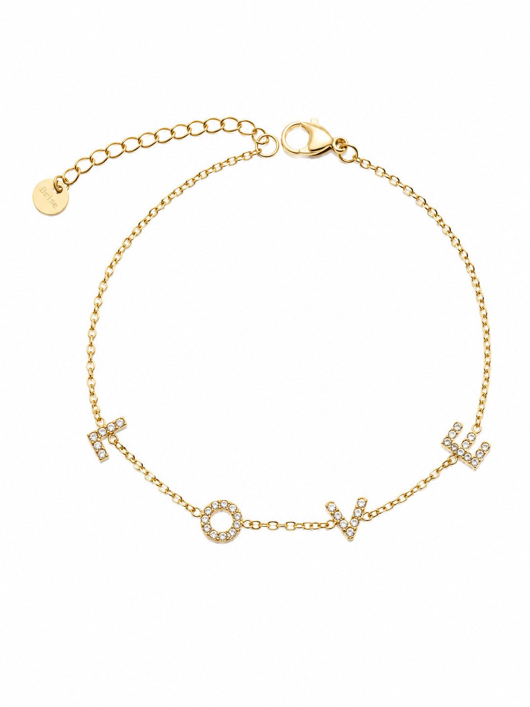 Brise Schmuck Armband Armband Damen Silber Kleeblatt Kreuz Glücksarmband, Filigranes Edelstahlarmband mit Glückssymbolen und verstellbarer Länge