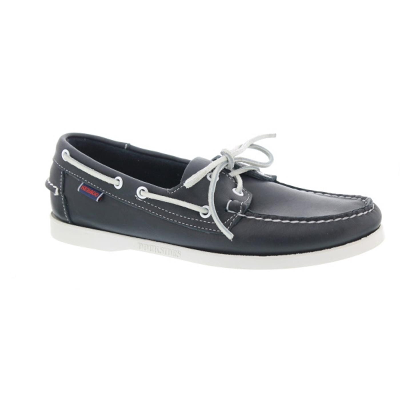 Sebago Sebago Docksides, Full-Grain Leather, blue navy, Men 7000H00-908 Bootsschuh