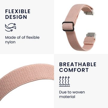 kwmobile Uhrenarmband Armband für Fitbit luxe, Nylon Fitnesstracker Sportarmband Band - Innenmaße von 12 -20 cm