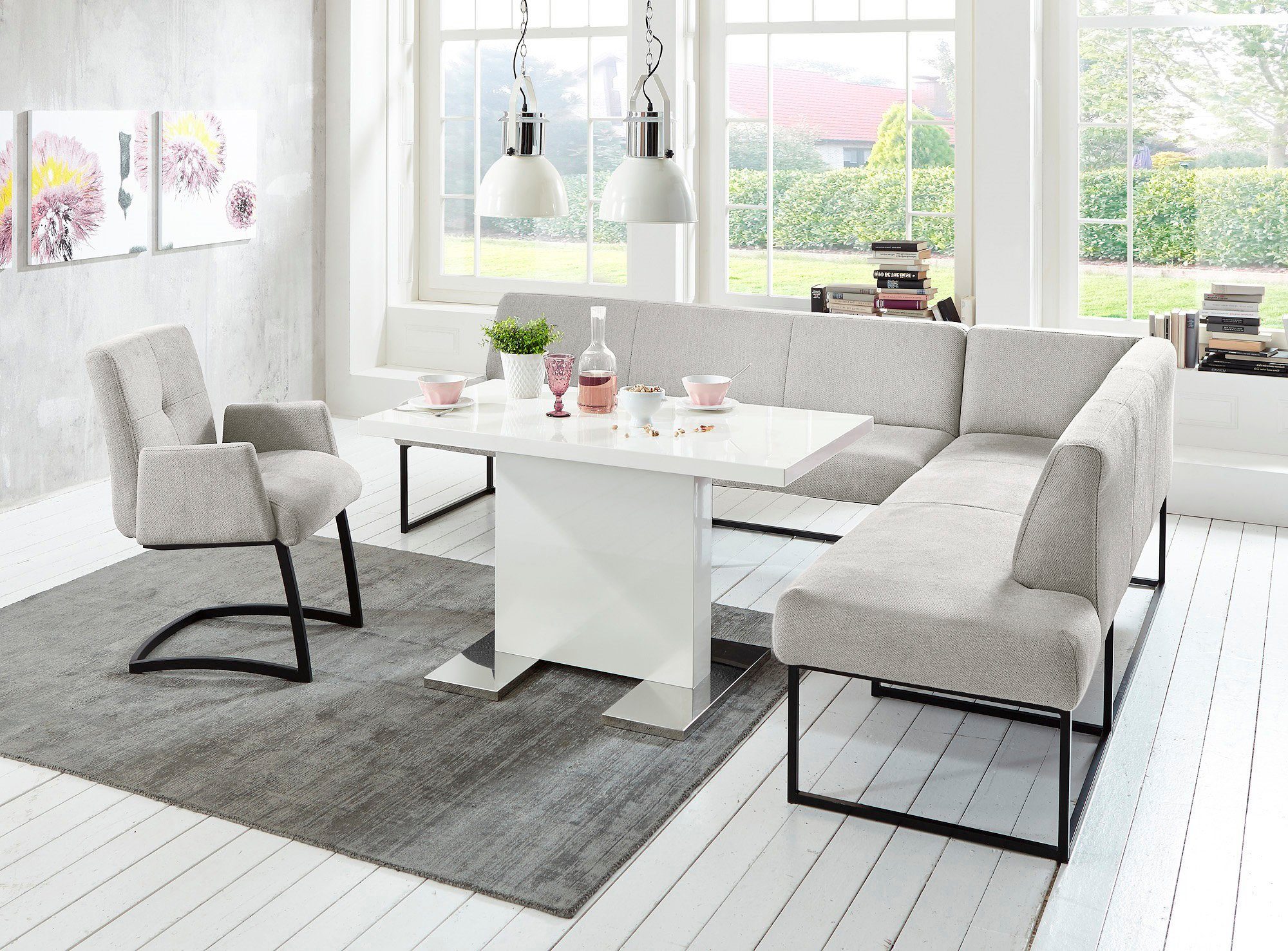 exxpo - sofa fashion Eckbank Affogato, hoher Sitzkomfort, bequem, Frei im Raum stellbar
