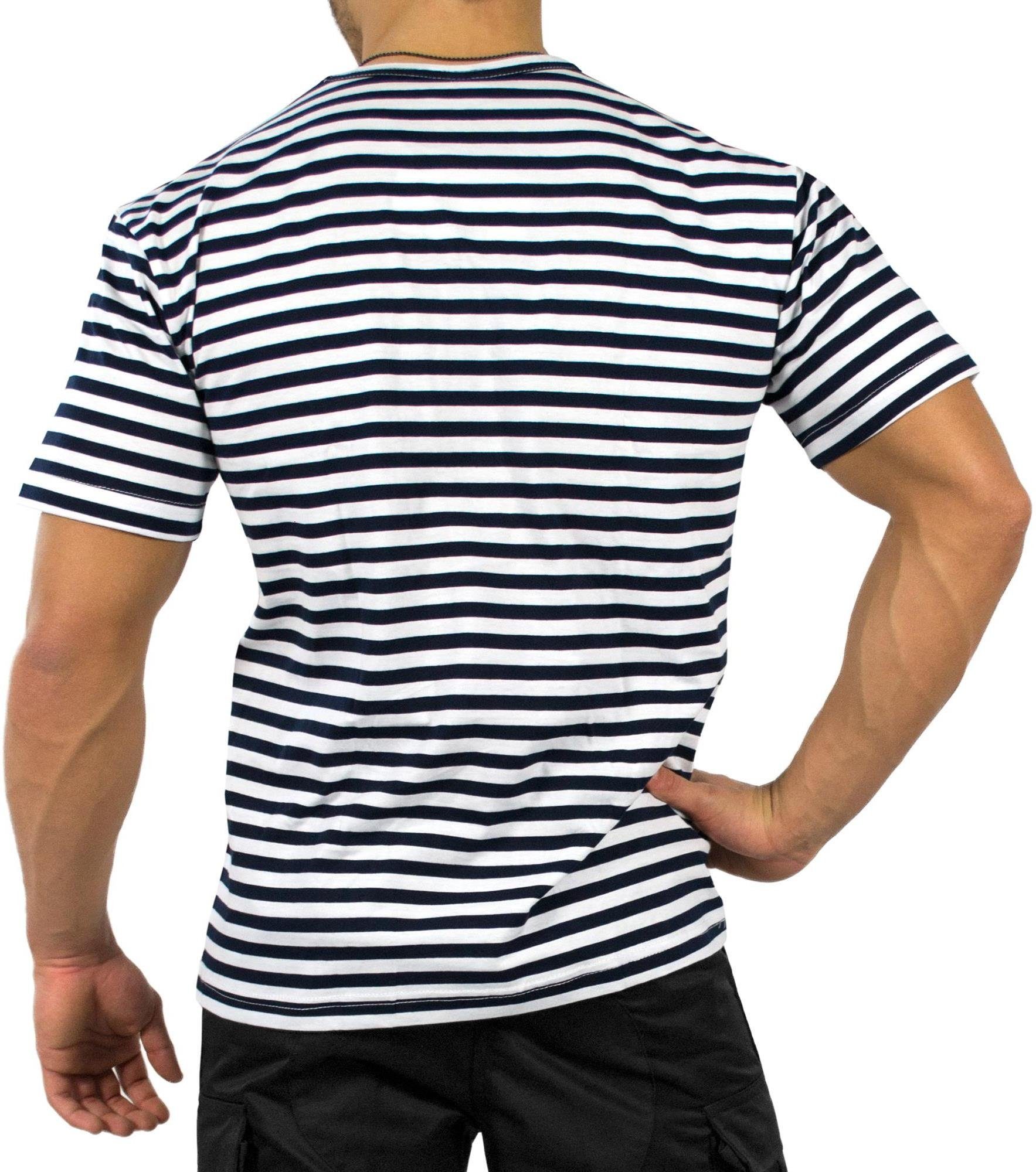 normani Kurzarmshirt Marine T-Shirt Моskau kurzarm Sommer Gestreiftes Marine Shirt
