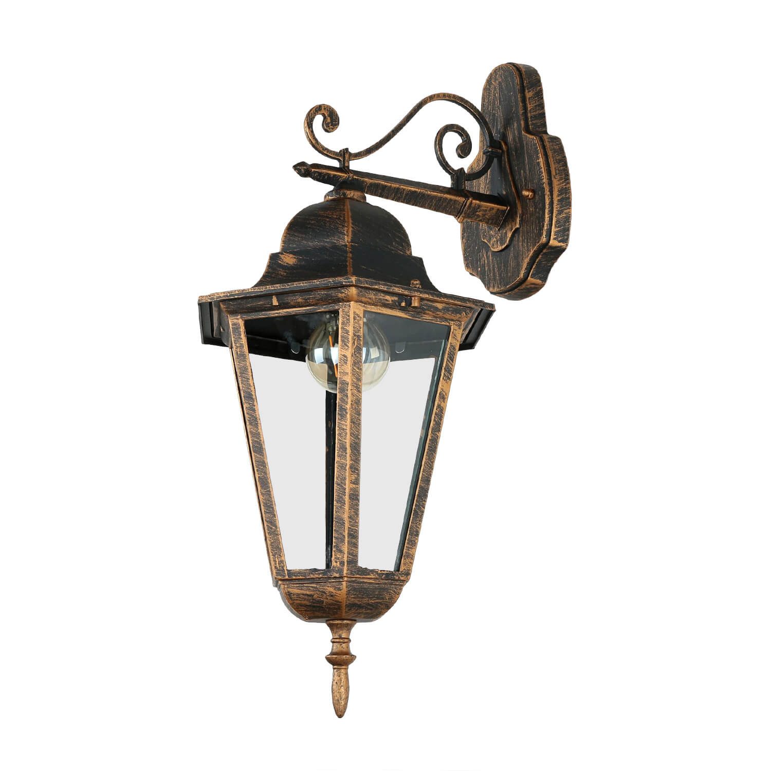 Licht-Erlebnisse Außen-Wandleuchte BRISTOL, ohne Leuchtmittel, Außenleuchte Wand Kupfer antik Rustikal Laterne Garten Haus Wandlampe