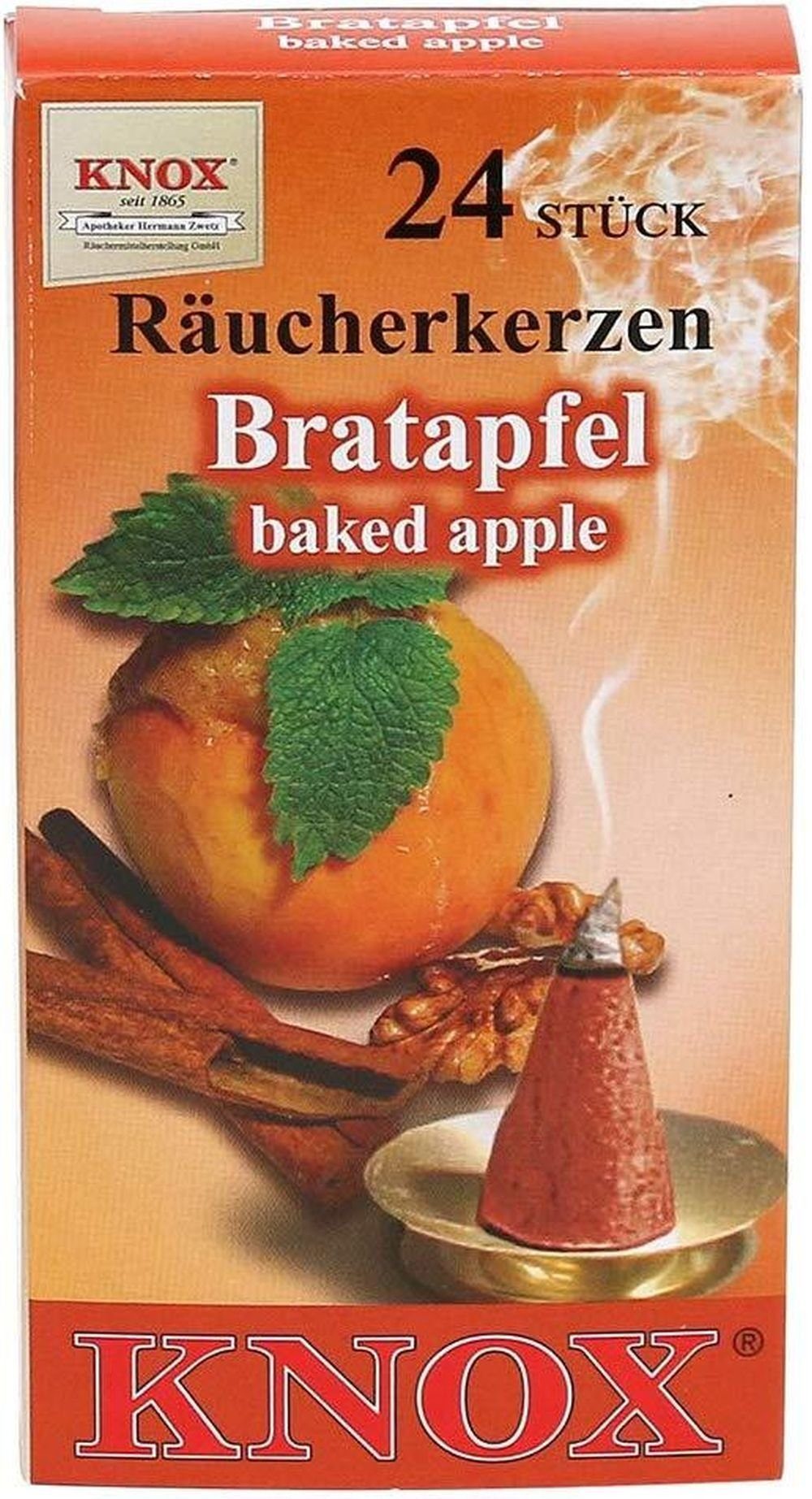 KNOX Duftkerze 4er Set Räucherkerzen Bratapfel, günstig online kaufen
