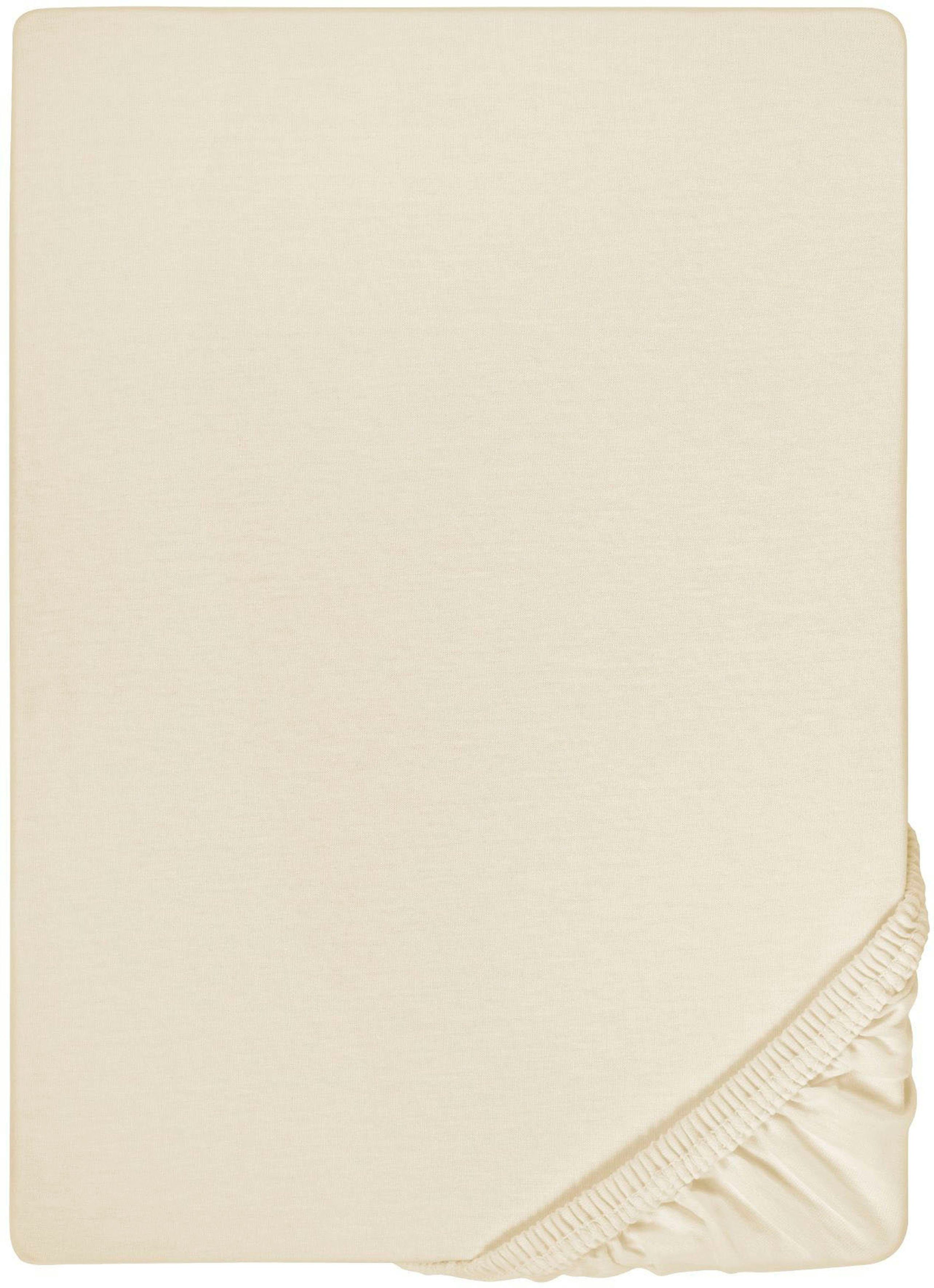 Biberna Spannbettlaken 0077866 Deluxe Jersey-Elastic Spannbetttuch 97% Baumwolle, Jersey-Elasthan, Gummizug: rundum, (1 Stück), Jersey mit Elasthan, Rundumgummi, bügelfrei, ab Größe 90 x 190 cm i