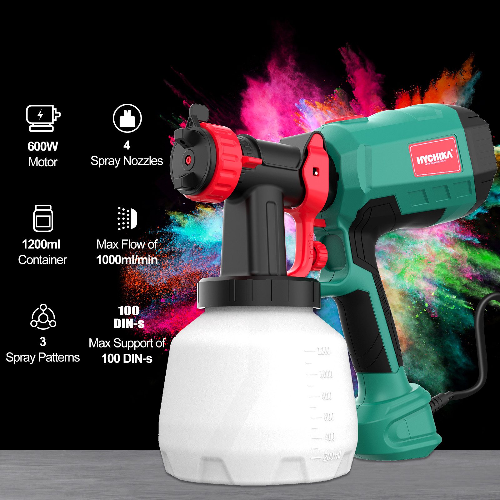HYCHIKA Farbsprühpistole HYCHIKA 600 W Paint Spray System – Bild 5 von 5