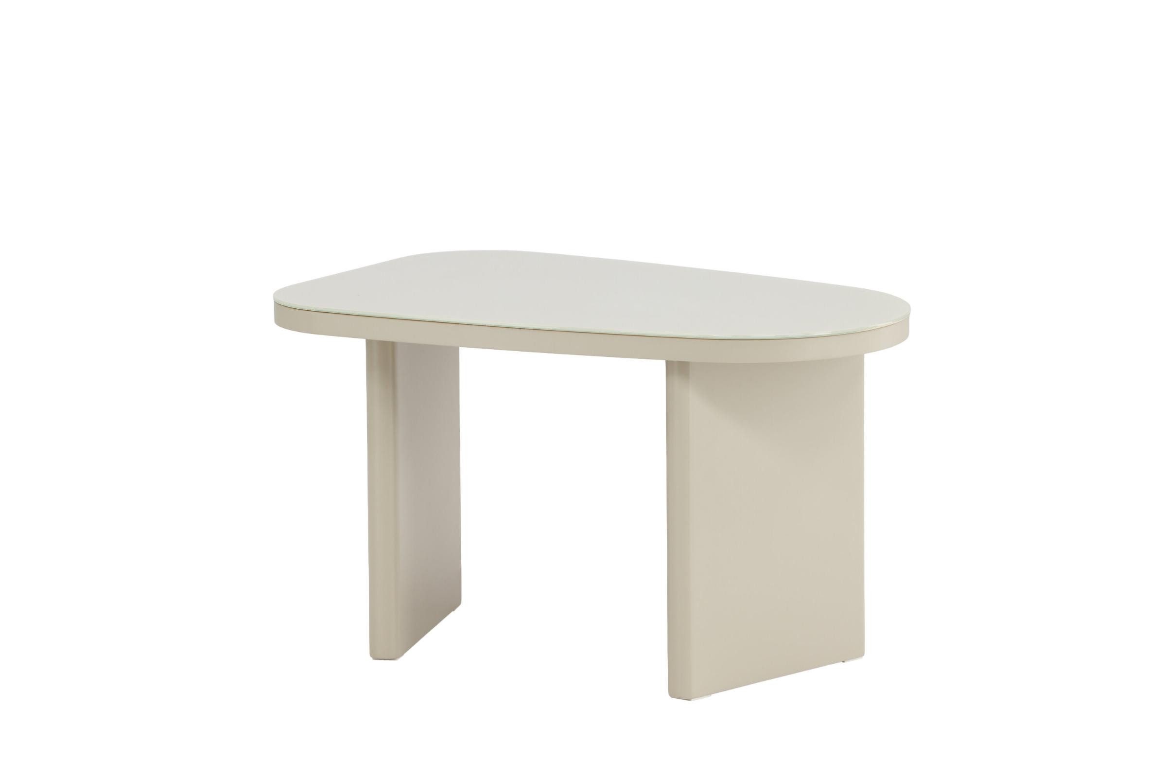 Venture Home Couchtisch Grönvik Beistelltisch weiß Nachttisch beige. (1-St)