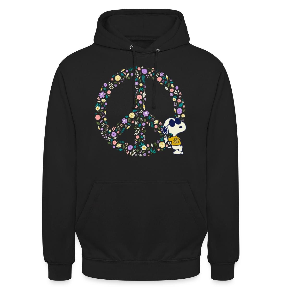 Spreadshirt Hoodie Peanuts Snoopy Peace Zeichen Frieden Unisex Hoodie (1-tlg)
