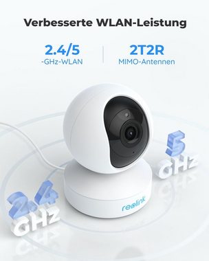 Reolink 5MP PTZ WLAN Überwachungskamera (Innenbereich, 3X Optischem Zoom, 2,4/5,0 GHz WiFi, 12m IR-Nachtsicht, 2-Wege-Audio)
