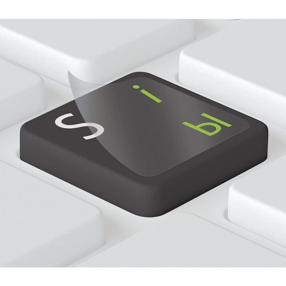 Hoopomania Aufkleber Russische Tastaturaufkleber transparent für Mac (Apple) in Hell-grün