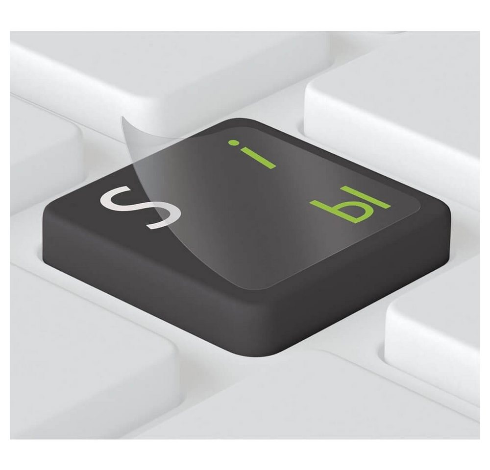 Thumbnail - Hoopomania Aufkleber Russische Tastaturaufkleber transparent für Mac (Apple) in Hell-grün