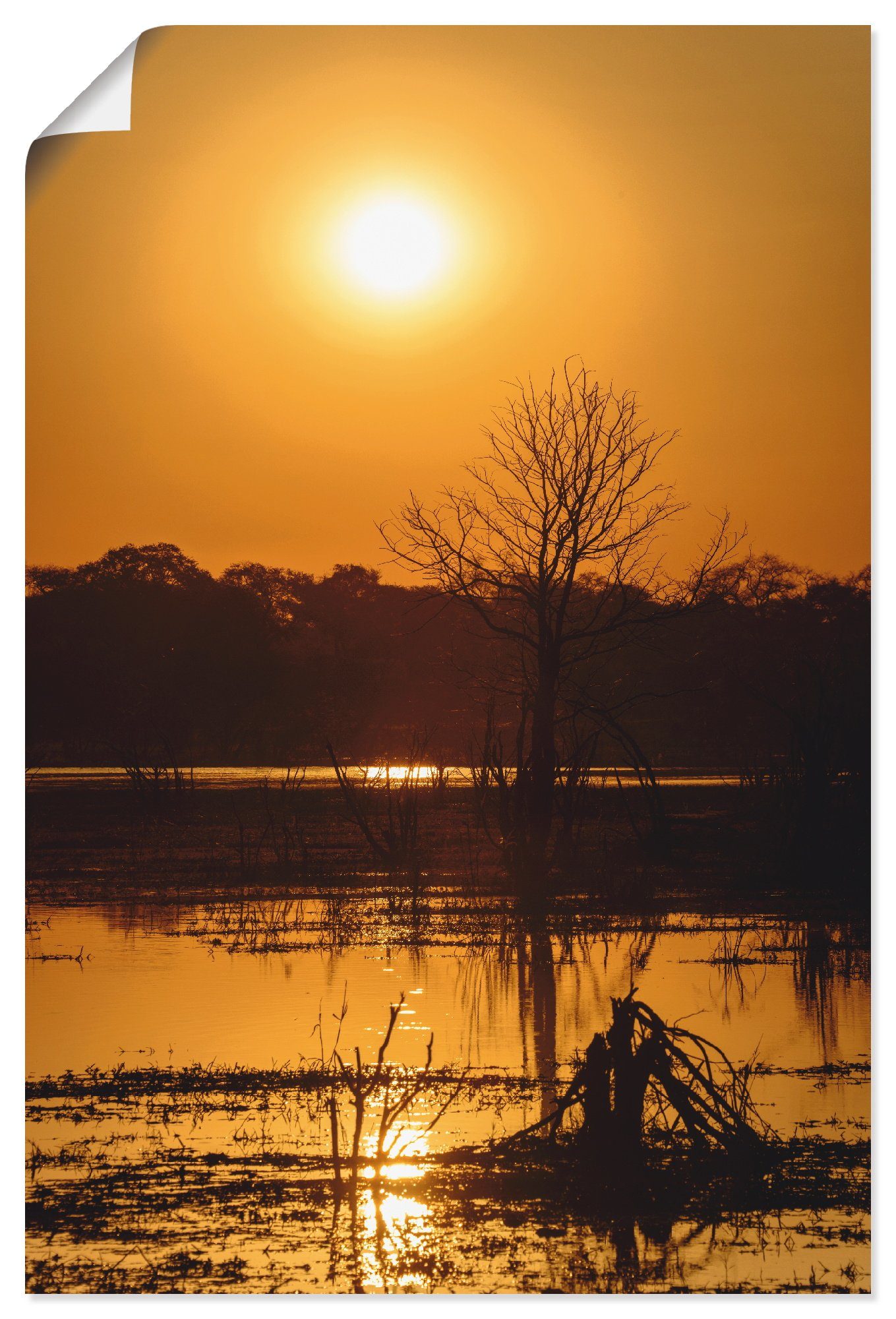 Artland Wandbild Sonnenuntergang II, Afrika (1 St), als Alubild, Leinwandbild, Wandaufkleber oder Poster in versch. Größen | Poster