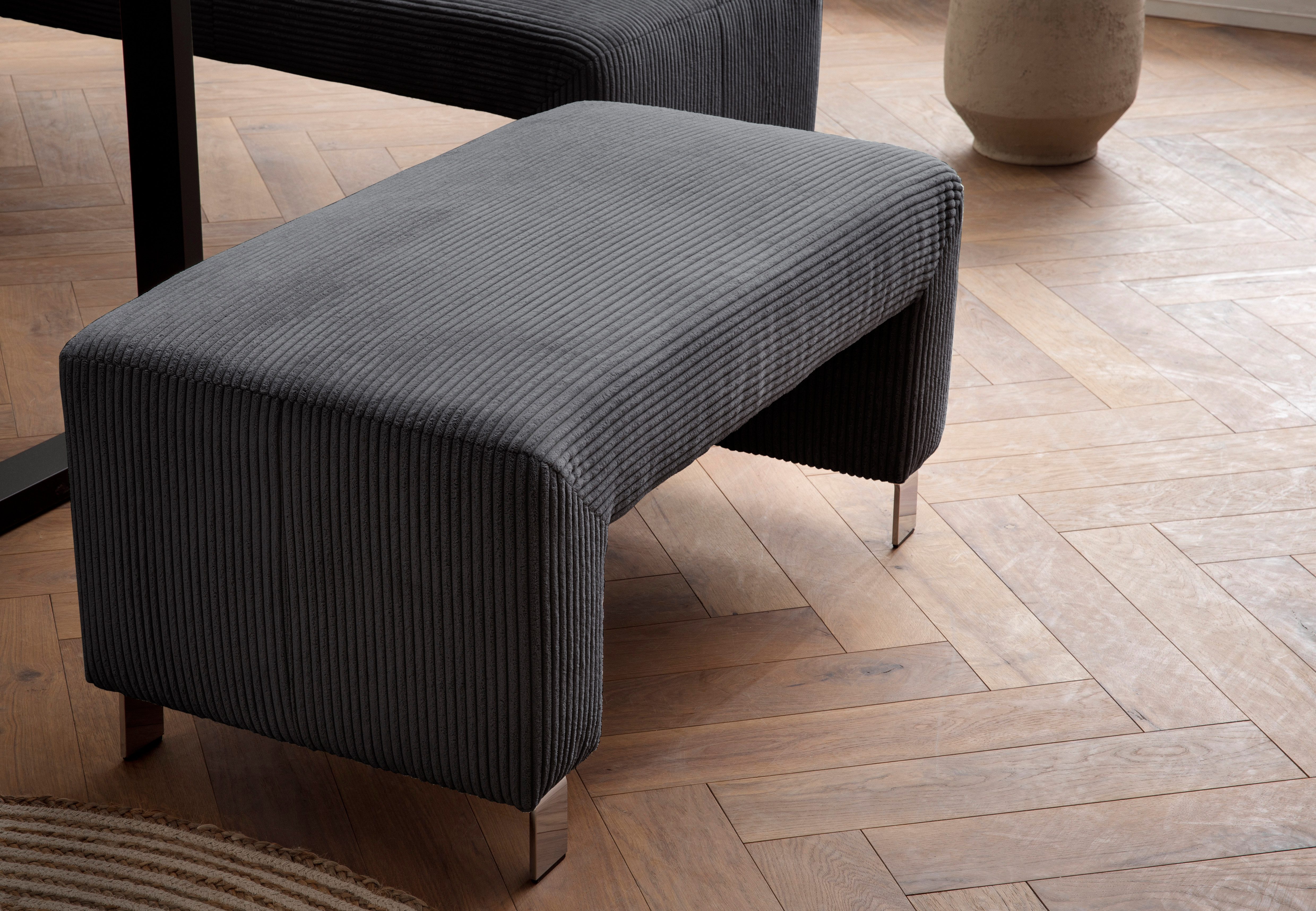 exxpo - sofa fashion Intenso, Hocker, modern, wahlweise in Leder oder Textil, hohe Bodenfreiheit, frei im Raum stellbar, hoher Sitzkomfort