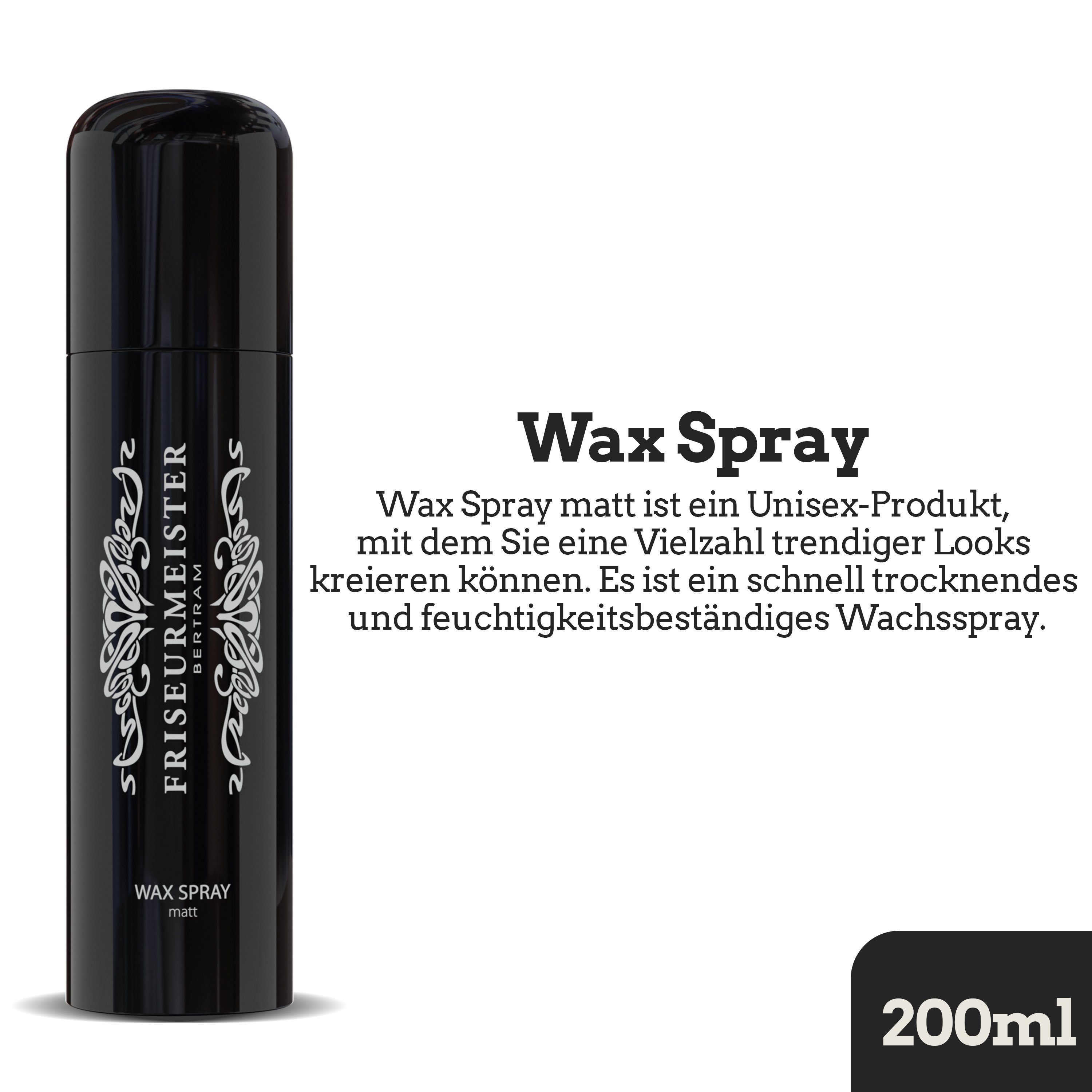 Friseurmeister Haarpflege-Spray Wax trocknend soft - matt Looks Styling 200ml Haarspray Spray trendige schnell Haar Wax