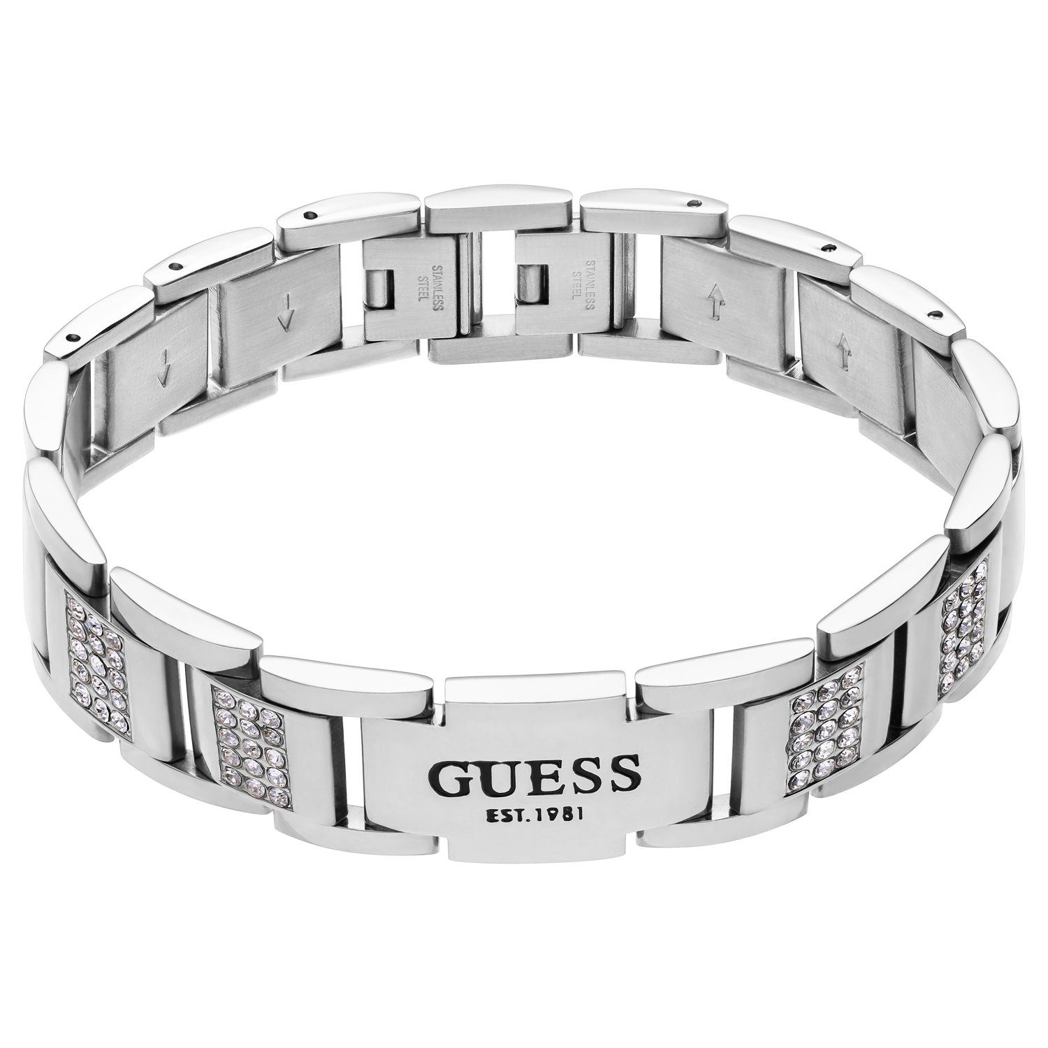 Guess Armband Armband - Stahl - Silber - Zirkonia - Herren