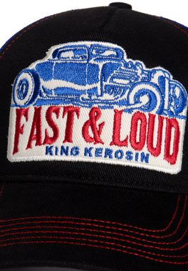 KingKerosin Trucker Cap Fast & Loud mit Rat Rod Motiv