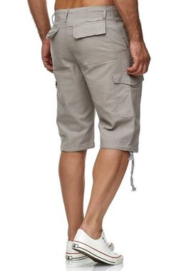 Reslad Leinenhose Reslad Leinen Cargo Shorts Männer Strandhose Herren Leinenhose 3/4 (1-tlg) Strandhose im Leinen-Look mit Cargotaschen