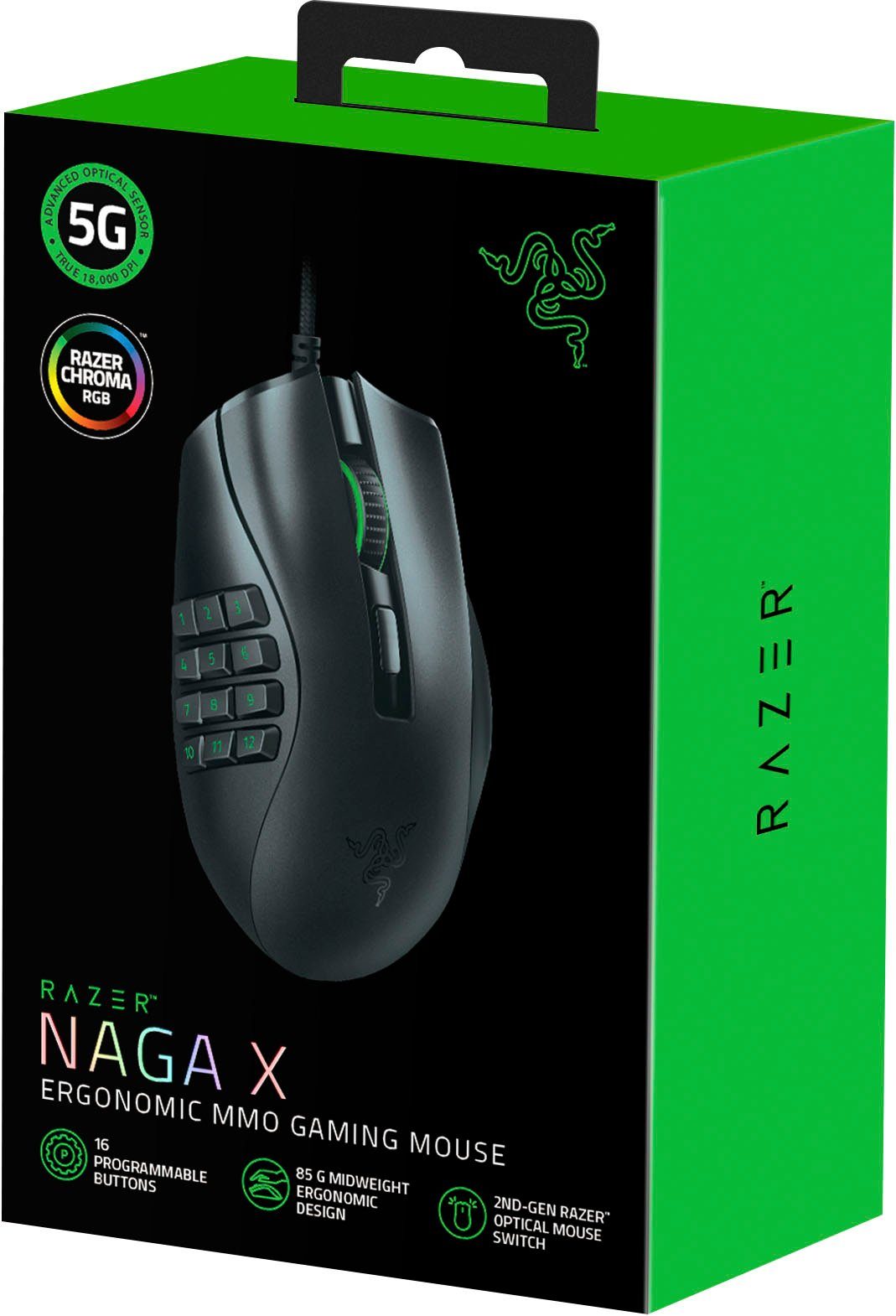 RAZER Naga X Gaming-Maus (kabelgebunden)