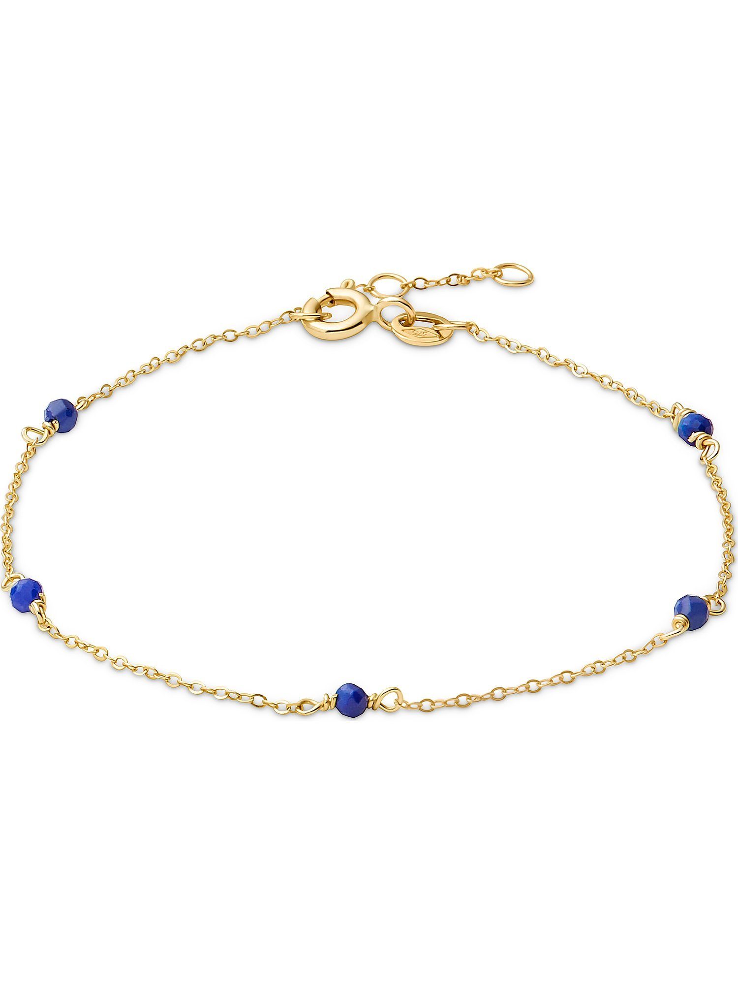 CHRIST Goldarmband CHRIST Damen-Armband 375er Gelbgold 5 Lapislazuli, modern
