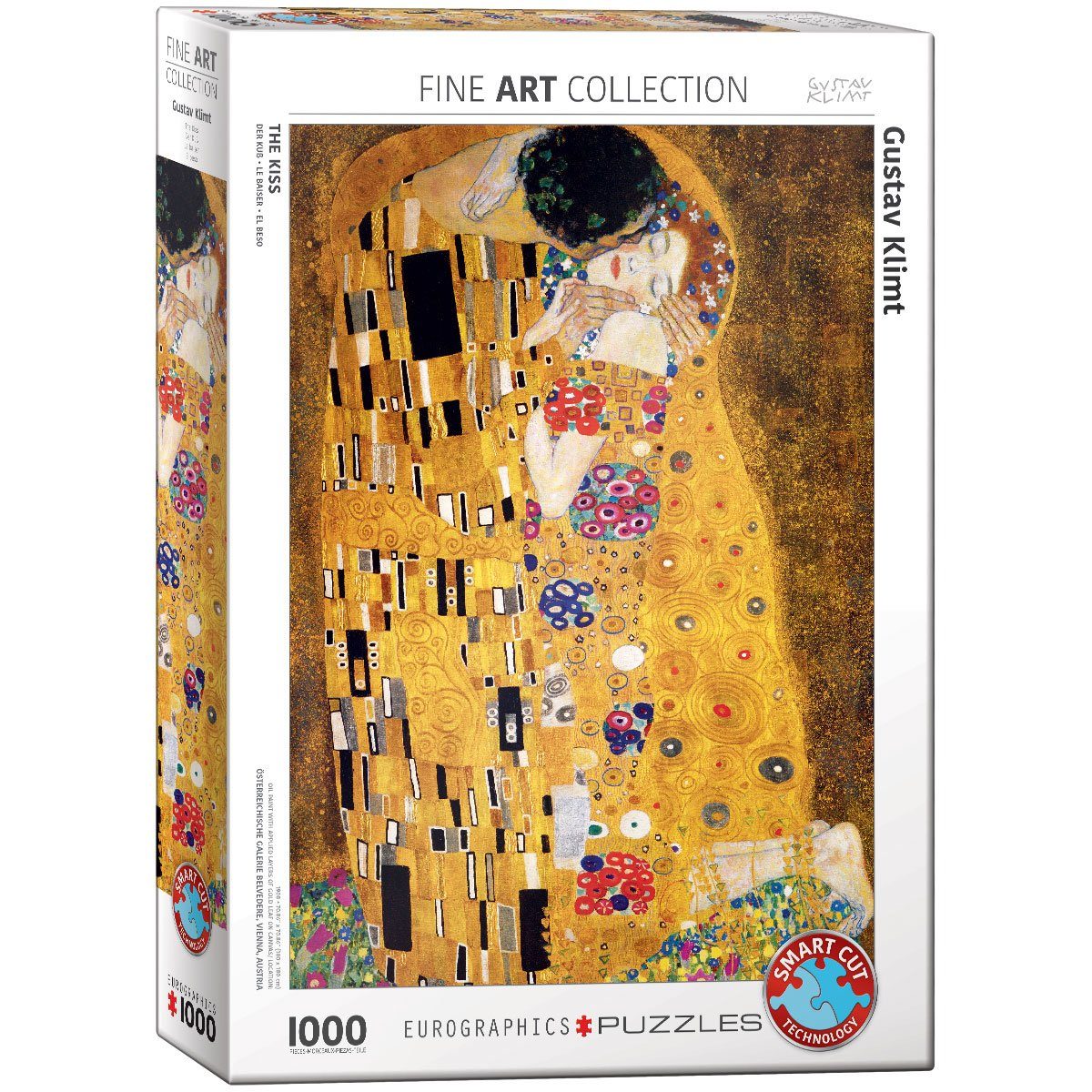 EUROGRAPHICS Puzzle EuroGraphics 6000-4365 Der Kuss von Gustav Klimt, 1000 Puzzleteile | Puzzle