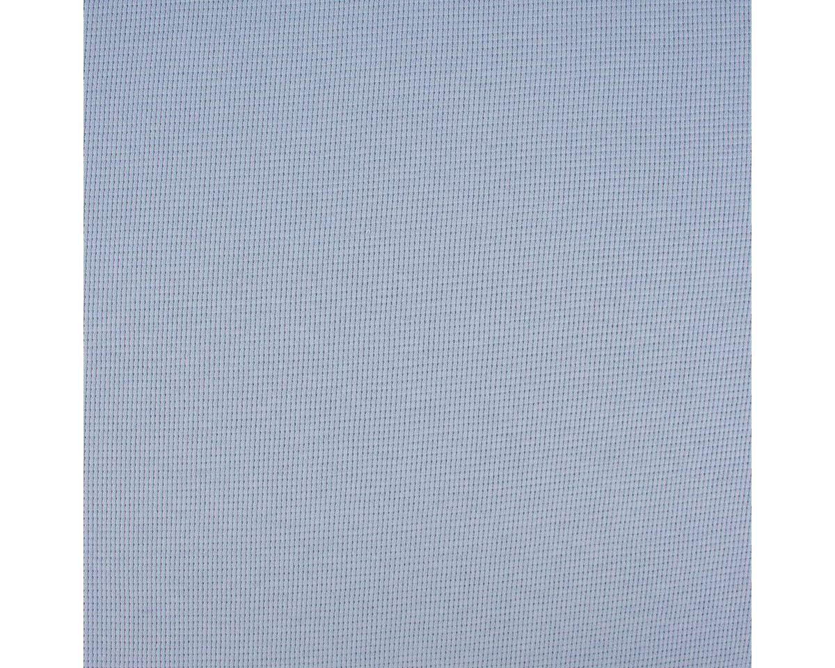 Thumbnail - SCHÖNER LEBEN. Stoff Waffeljersey Waffelstrick einfarbig rauchblau 1,40m Breite, allergikergeeignet