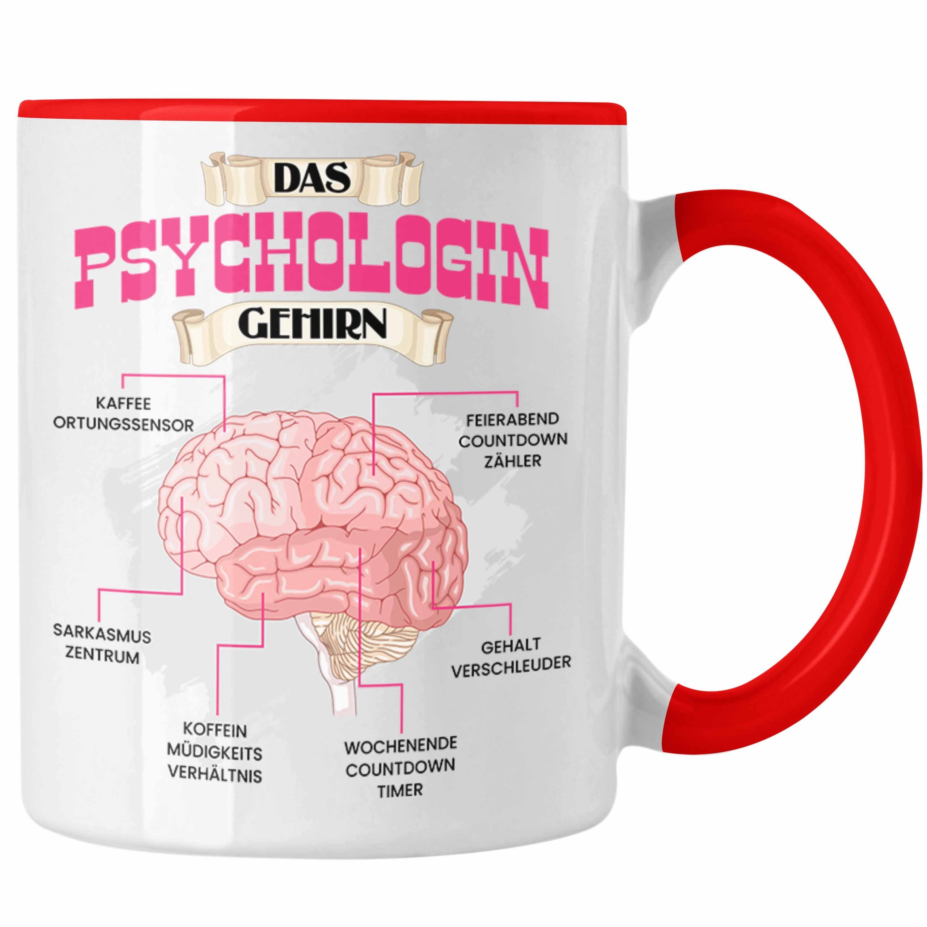 Trendation Tasse Trendation - Psychologin Tasse Lustiges Geschenk für Psycholiginnen Sp Rot